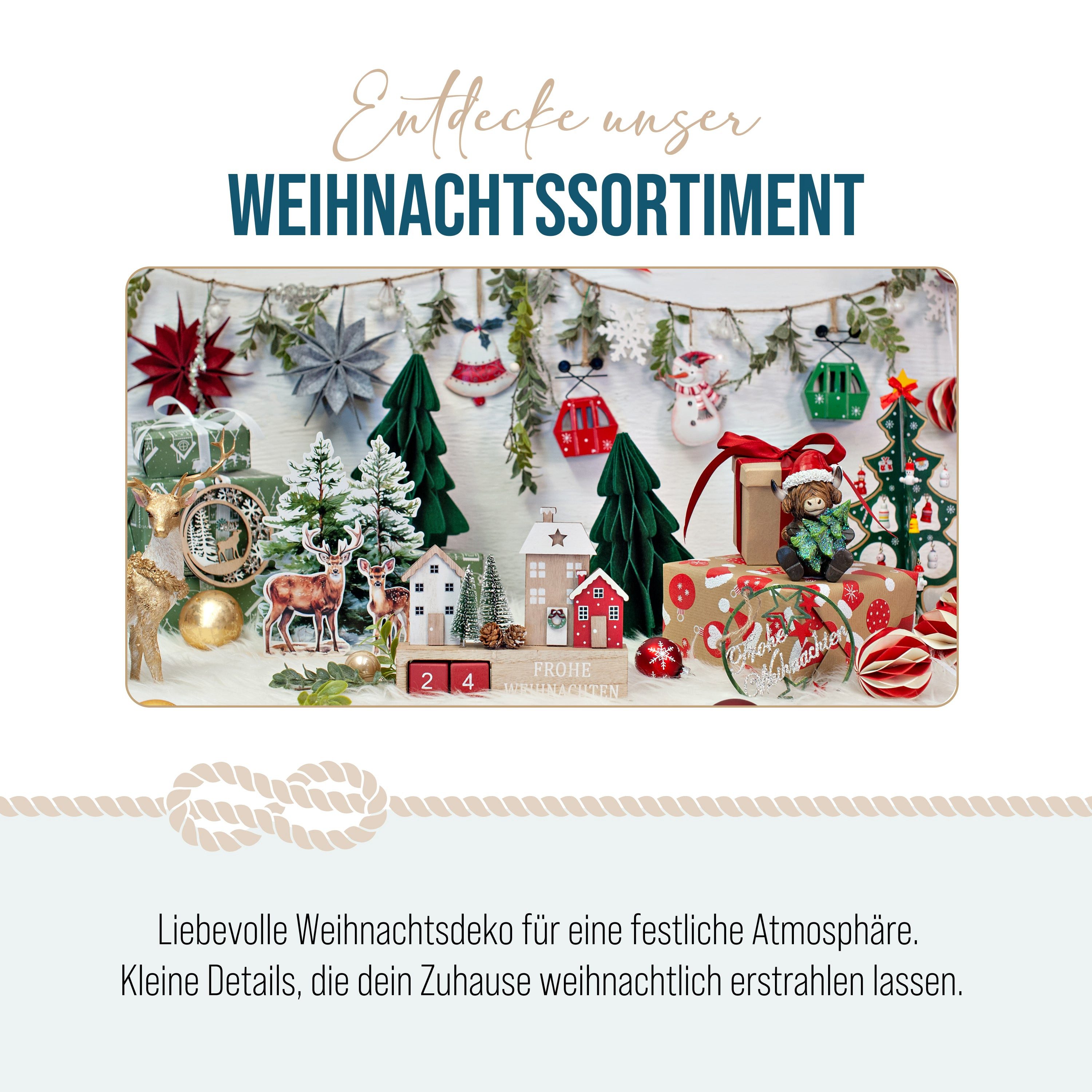 Logbuch-Verlag Geschenkbox 20 weihnachtliche Geschenkboxen mit Griff schwarz-weiß-rot 9 x 12 x 6 – Bild 3 von 4