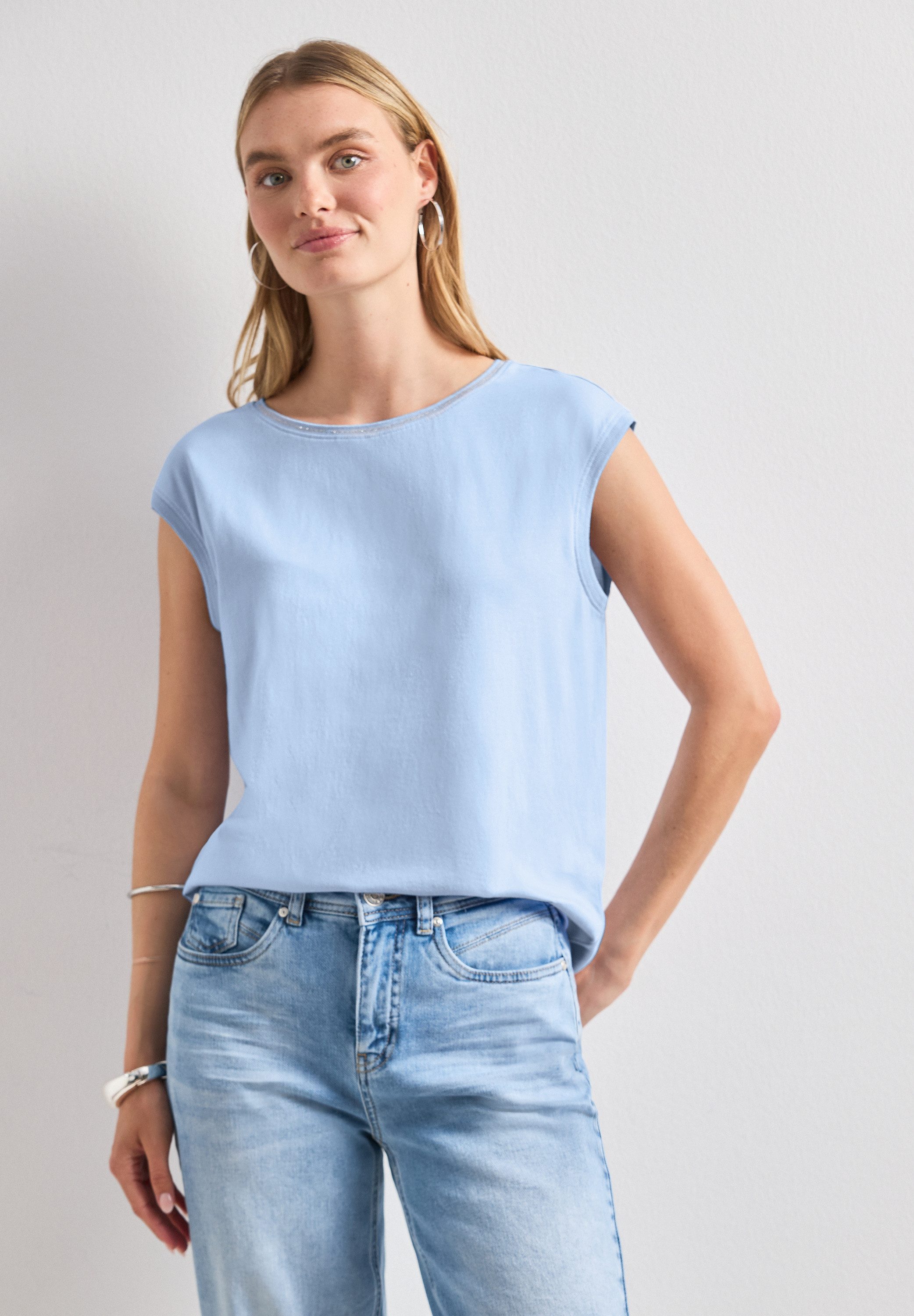 STREET ONE T-Shirt in Unifarbe