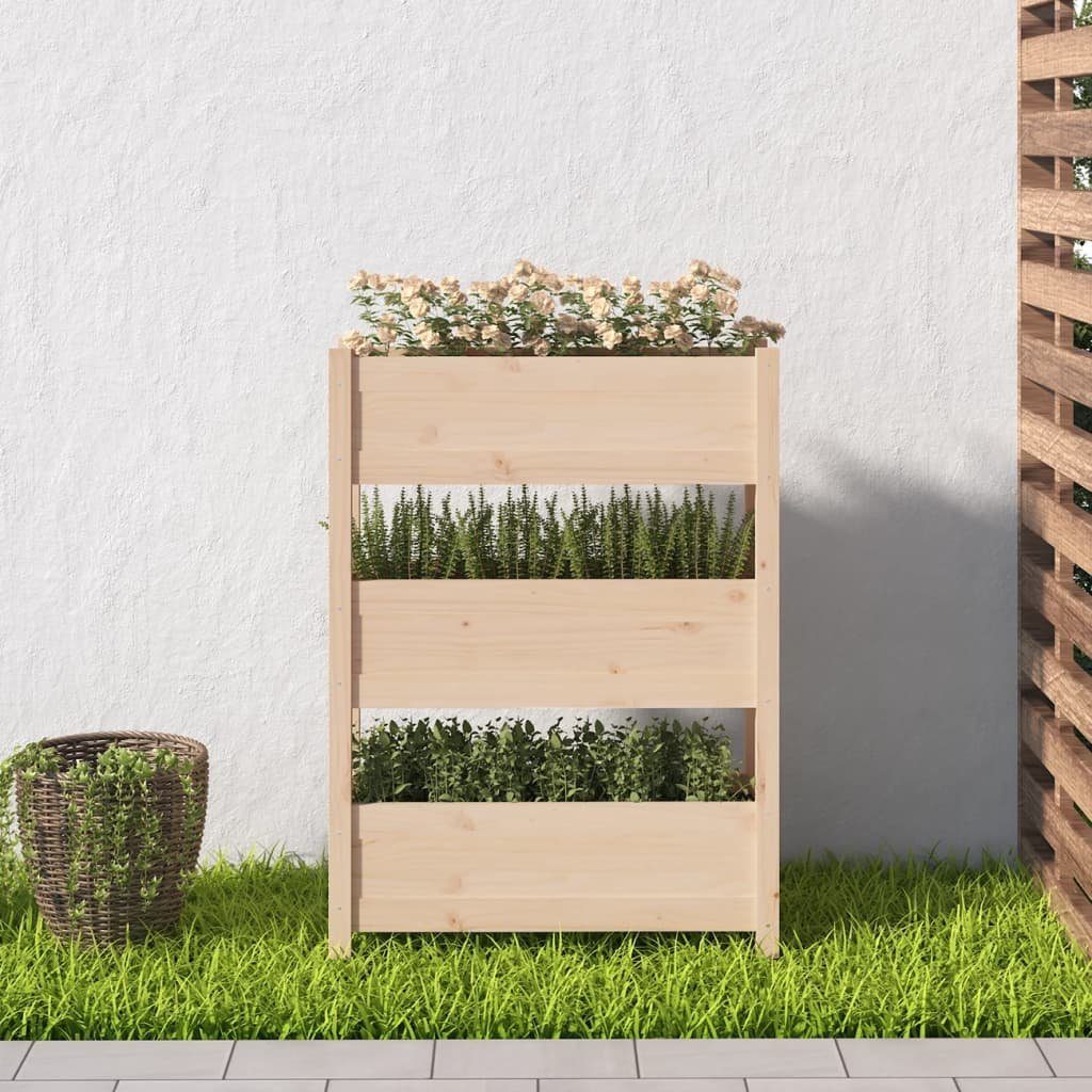 vidaXL Blumentopf Pflanzkübel 77x25x104,5 cm Massivholz Kiefer (1 St)