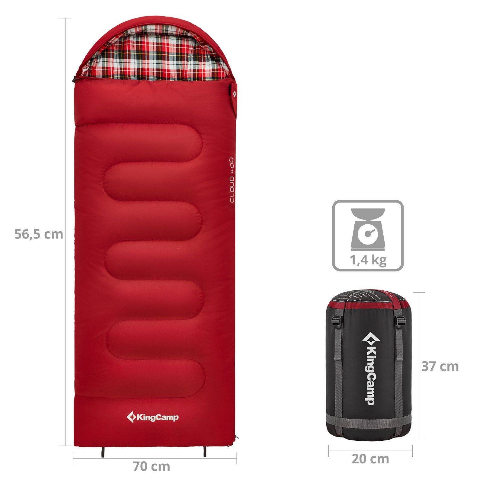 KingCamp Kinderschlafsack Kinderschlafsack Cloud 300 Winter, günstig online kaufen