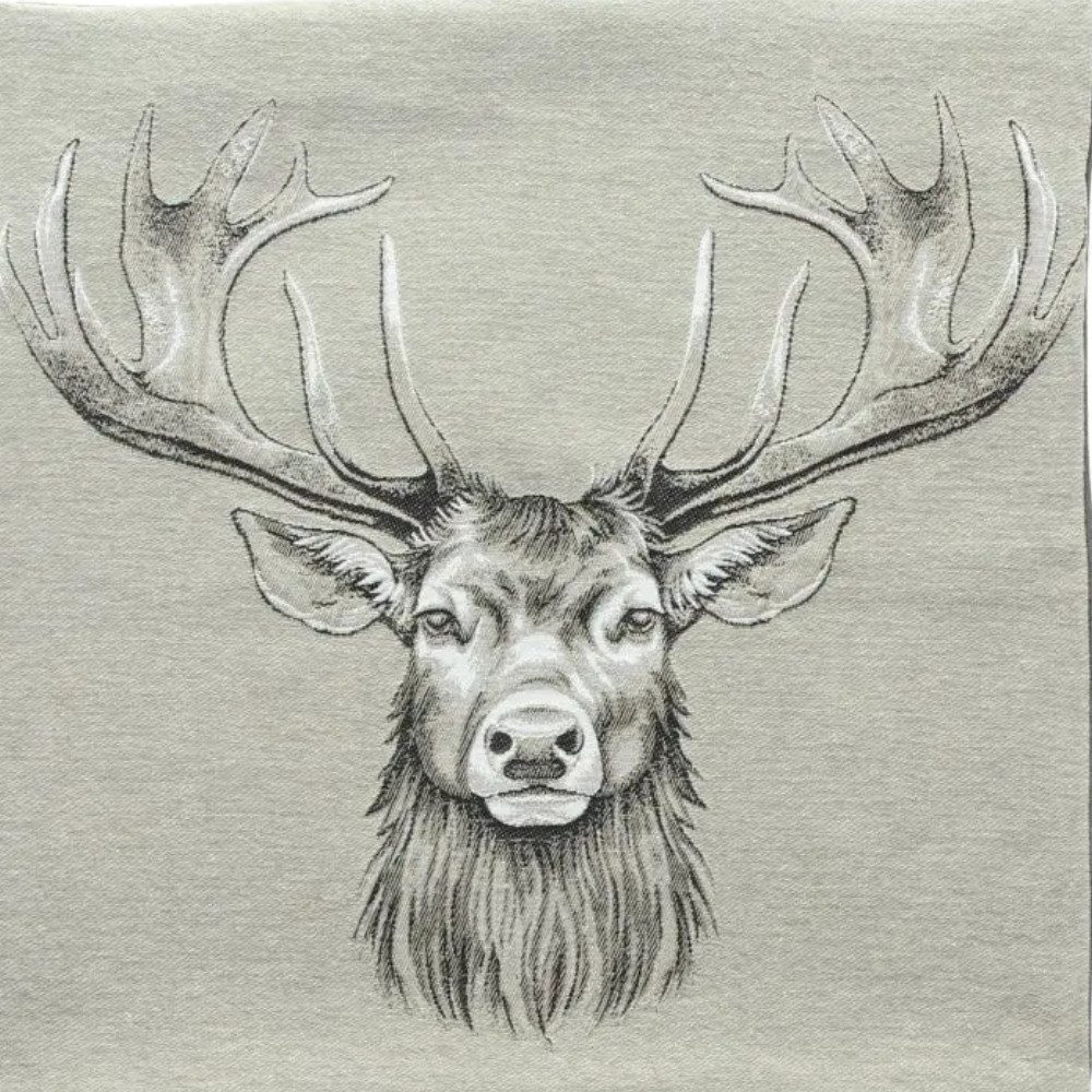 Home-trends24.de Kissenhülle Hirsch Kissenbezug Kissenhülle Hirschgeweih günstig online kaufen