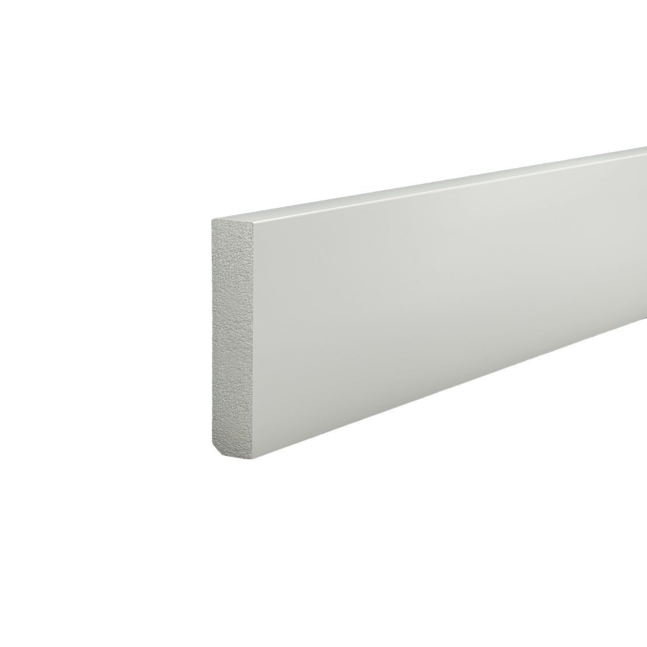 Südbrock Sockelleiste Sockelleiste 16 x 80 Kunststoff PVC Hartschaum RAL 9016, L: 250 cm, H: 8 cm, 1-St., feuchtigkeitsunempfindlich & dimensionsstabil