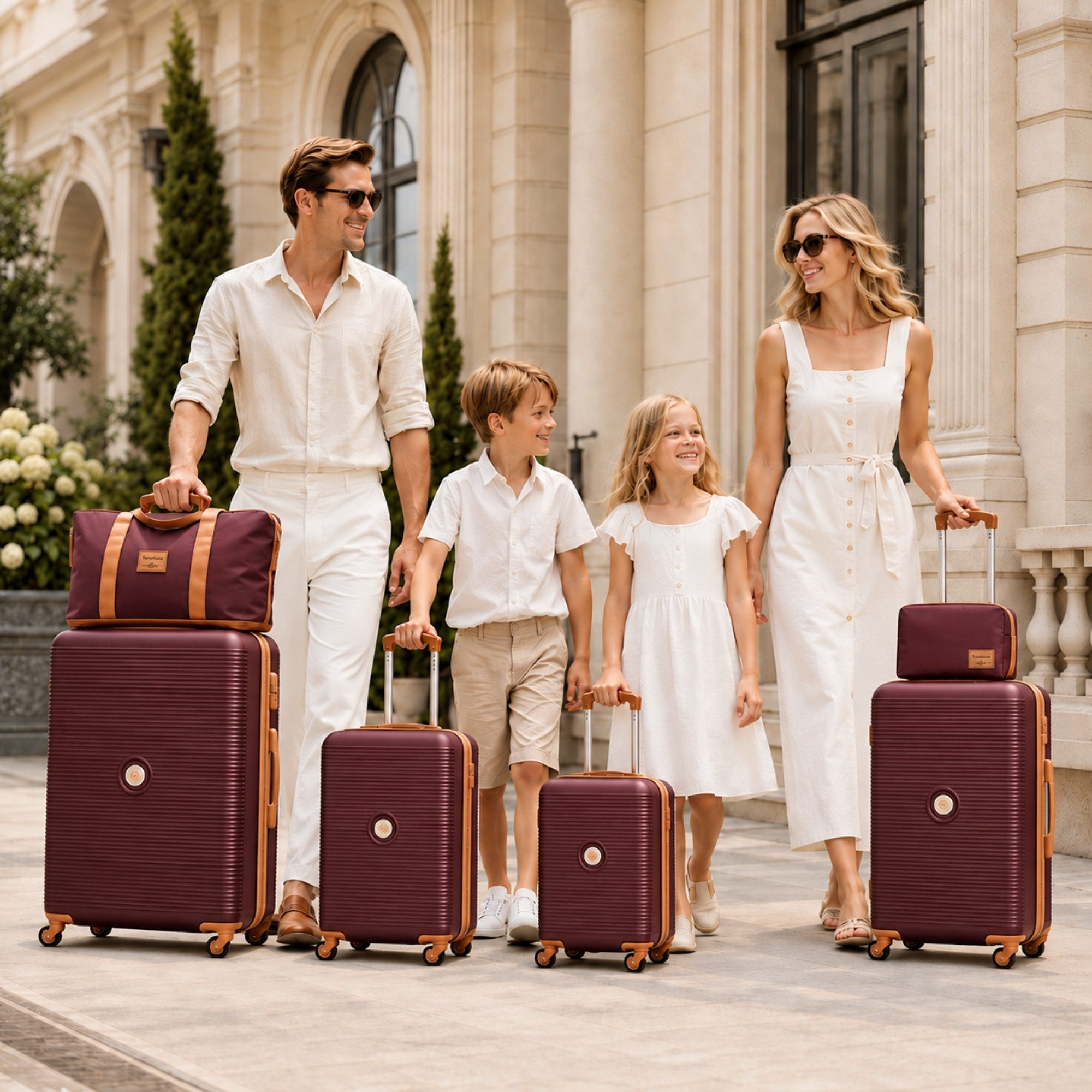 Travelhouse Trolleyset Bari, 4 Rollen, (Spar-Set, 6 tlg., Hartschalen Trolley-Set 6-teilig) – Bild 2 von 5