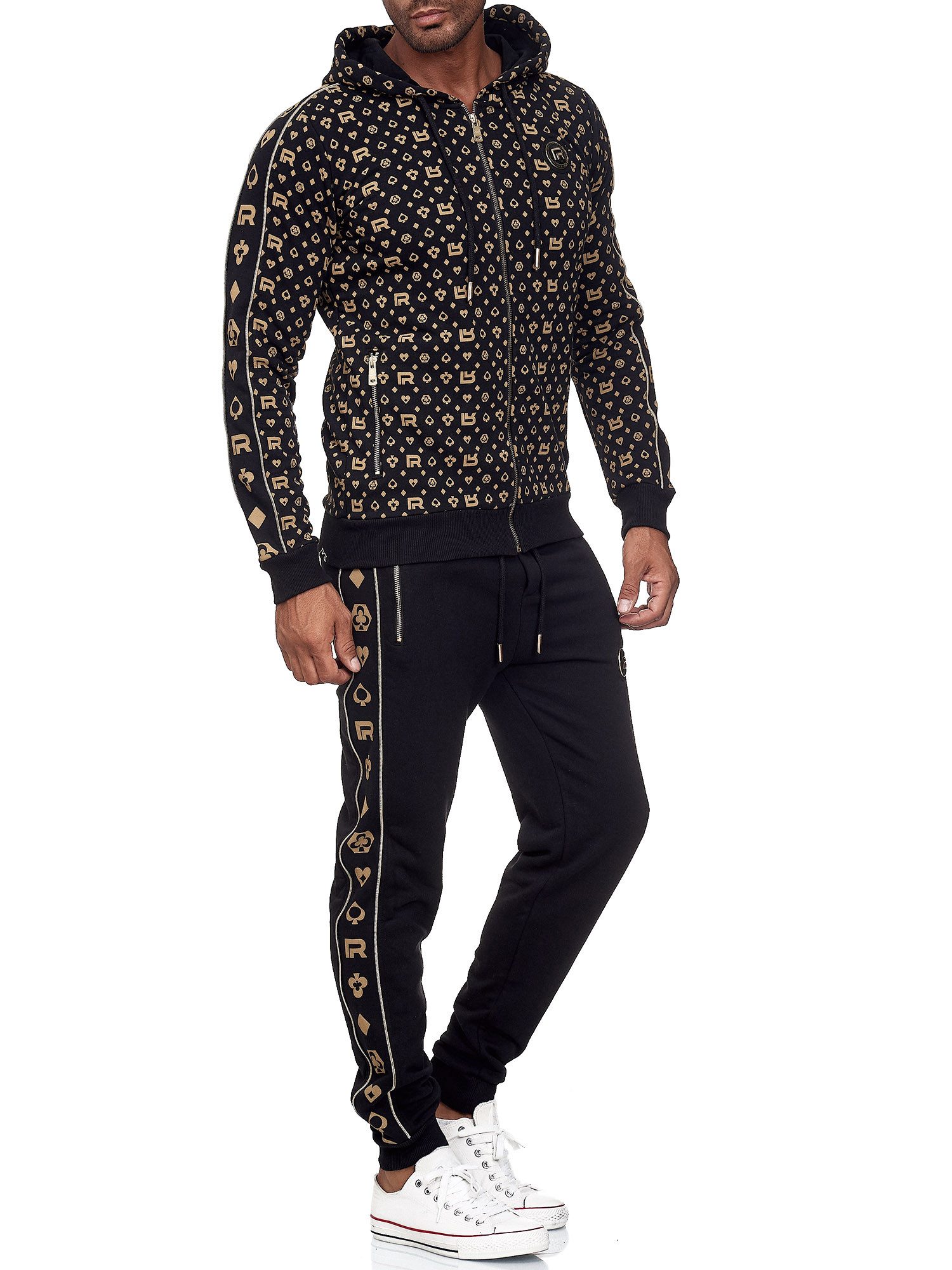 RedBridge Jogginganzug Red Bridge Herren Jogginganzug Sweat Suit Set Jacke Hose (Set, 2-tlg)
