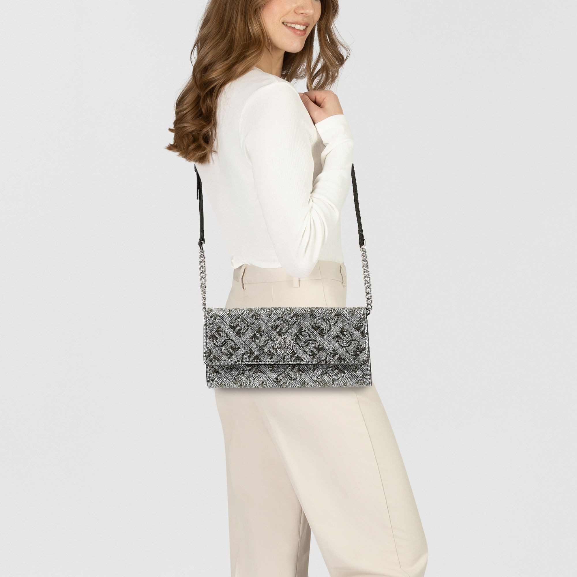 PINKO Clutch Love, Leder