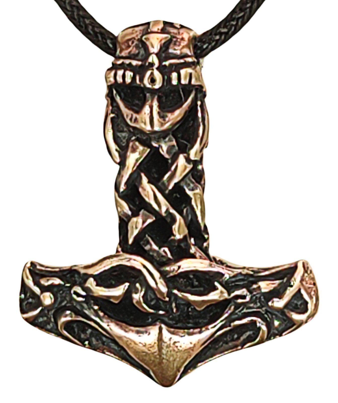 Kettenanhänger Thorshammer Wikinger Mjölnir Thorhammer Thor Hammer Anhänger Bronze