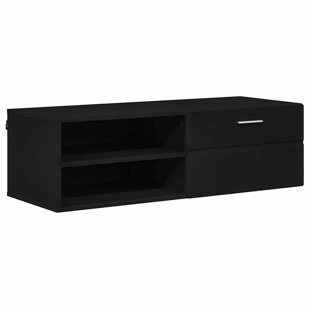 vidaXL Wohnzimmer-Set TV-Schränk mit Regal Schwarz günstig online kaufen