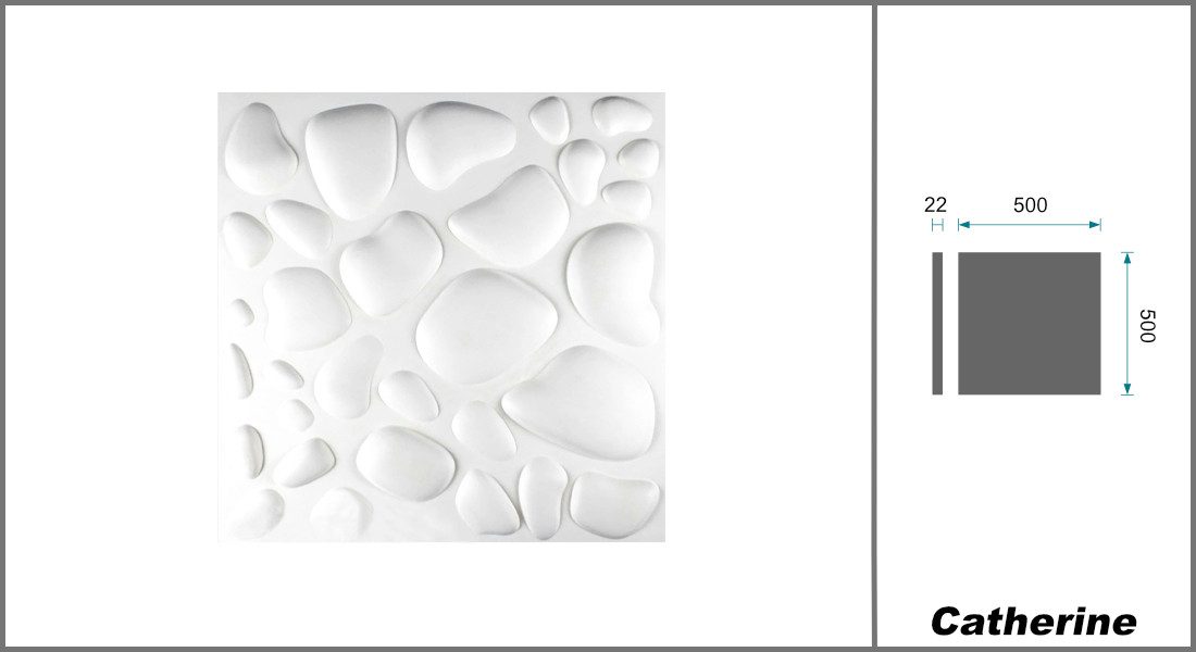 Hexim Wanddekoobjekt CATHERINE (3D Paneel 50x50cm, günstig online kaufen