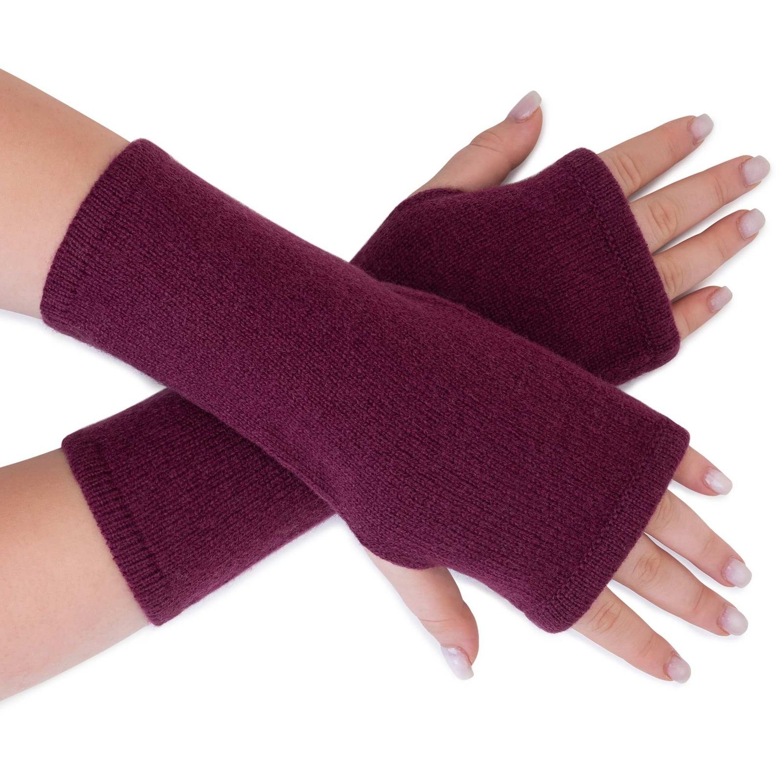 ALMHUBER Armstulpen Damen Armstulpen Handwärmer Pulswärmer Handschuhe Lammwolle Strick