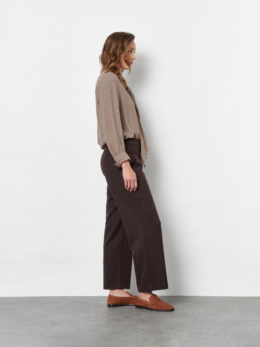 TONI Schlupfhose Sue Wide Chic 7/8 aus bi-elastischem Leichtflanell, 7/8-Länge