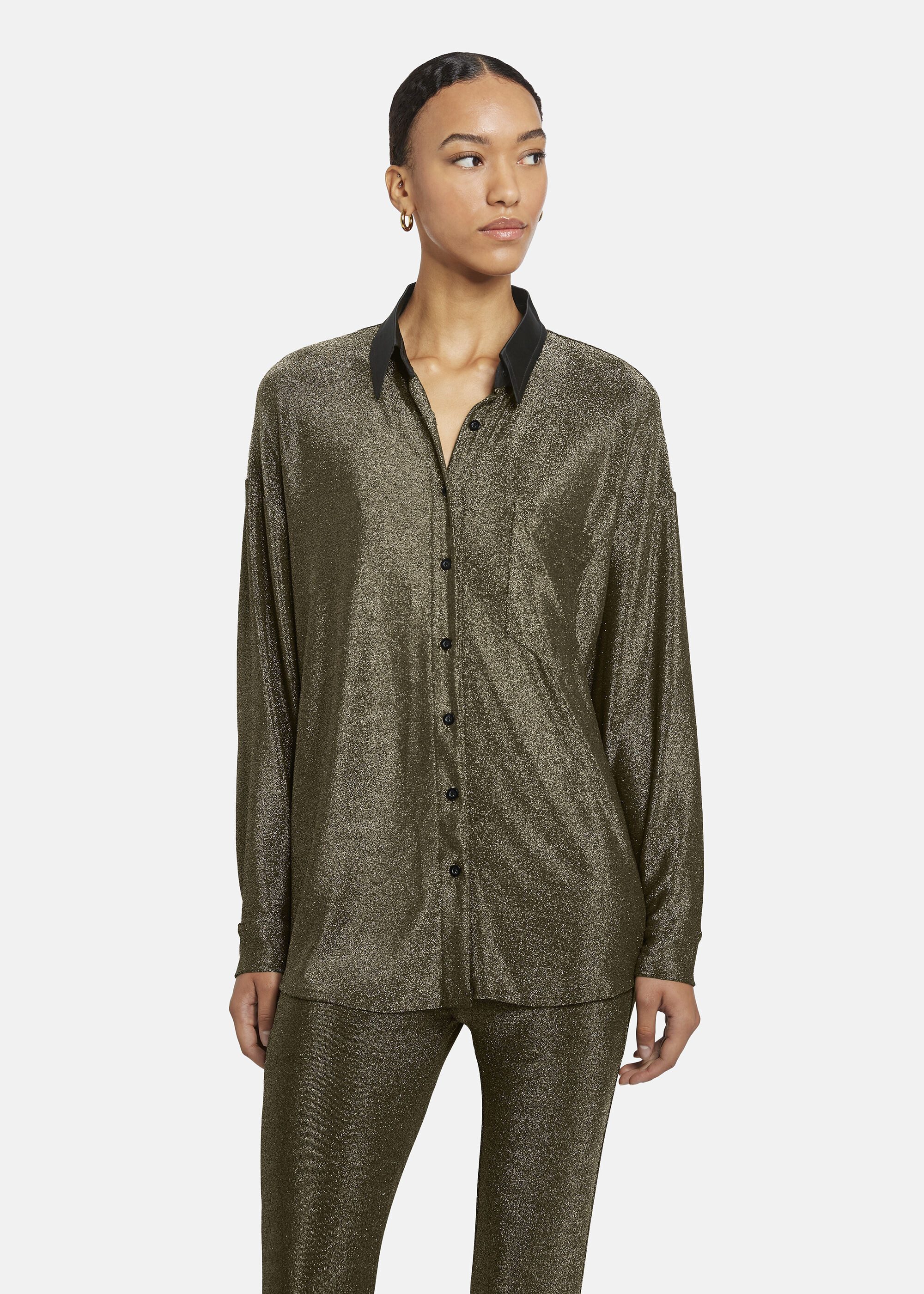 Nicowa Langarmbluse LOPAWI weicher Lame-Jersey