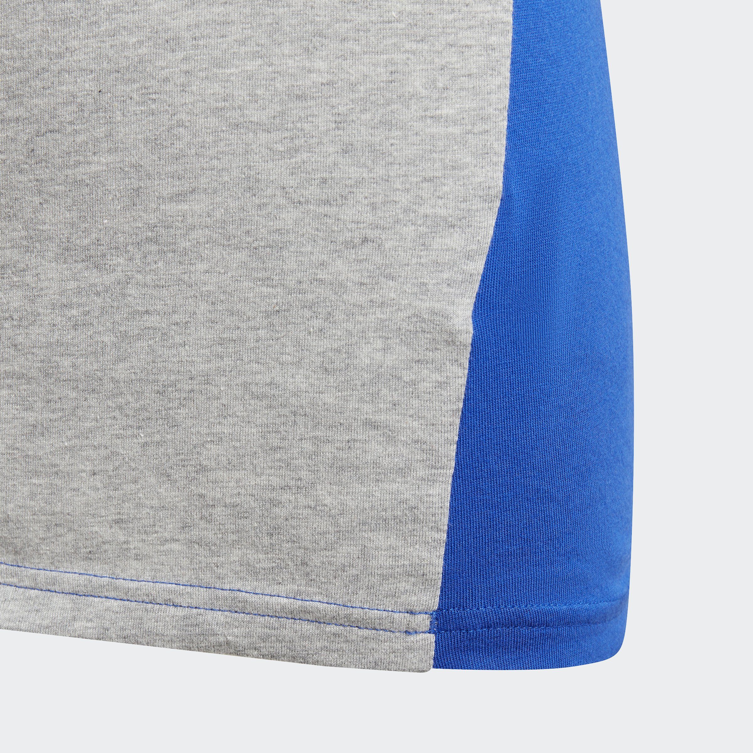 adidas Sportswear T-Shirt Heather Blue Semi White COTTON / TIBERIO 3-STREIFEN Lucid Medium / Grey KIDS COLORBLOCK