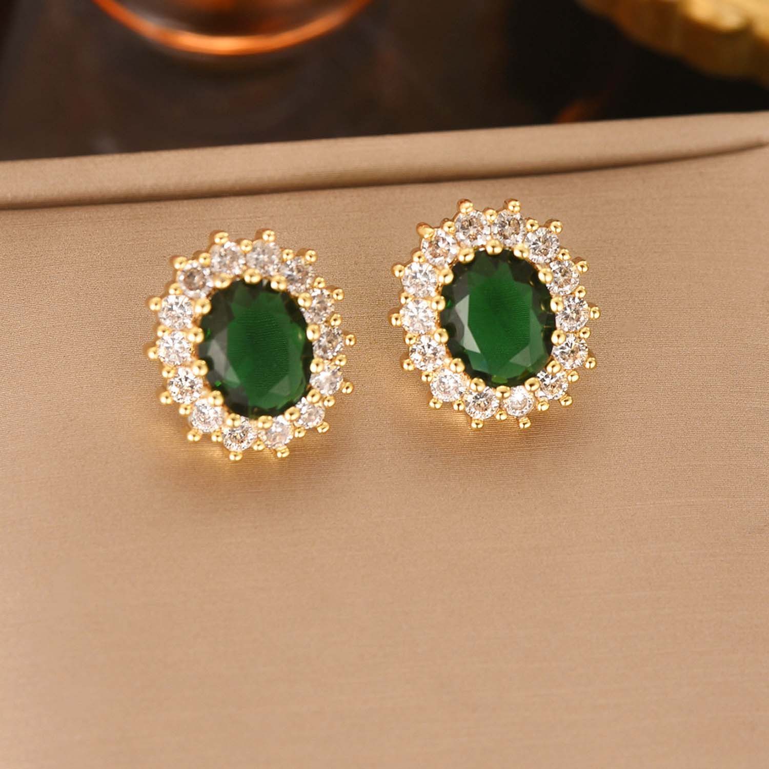 trends for living Schmuckset Vintage Ring Ohrring und Halskettenset hochwertiges Zirkon-Schmuckset