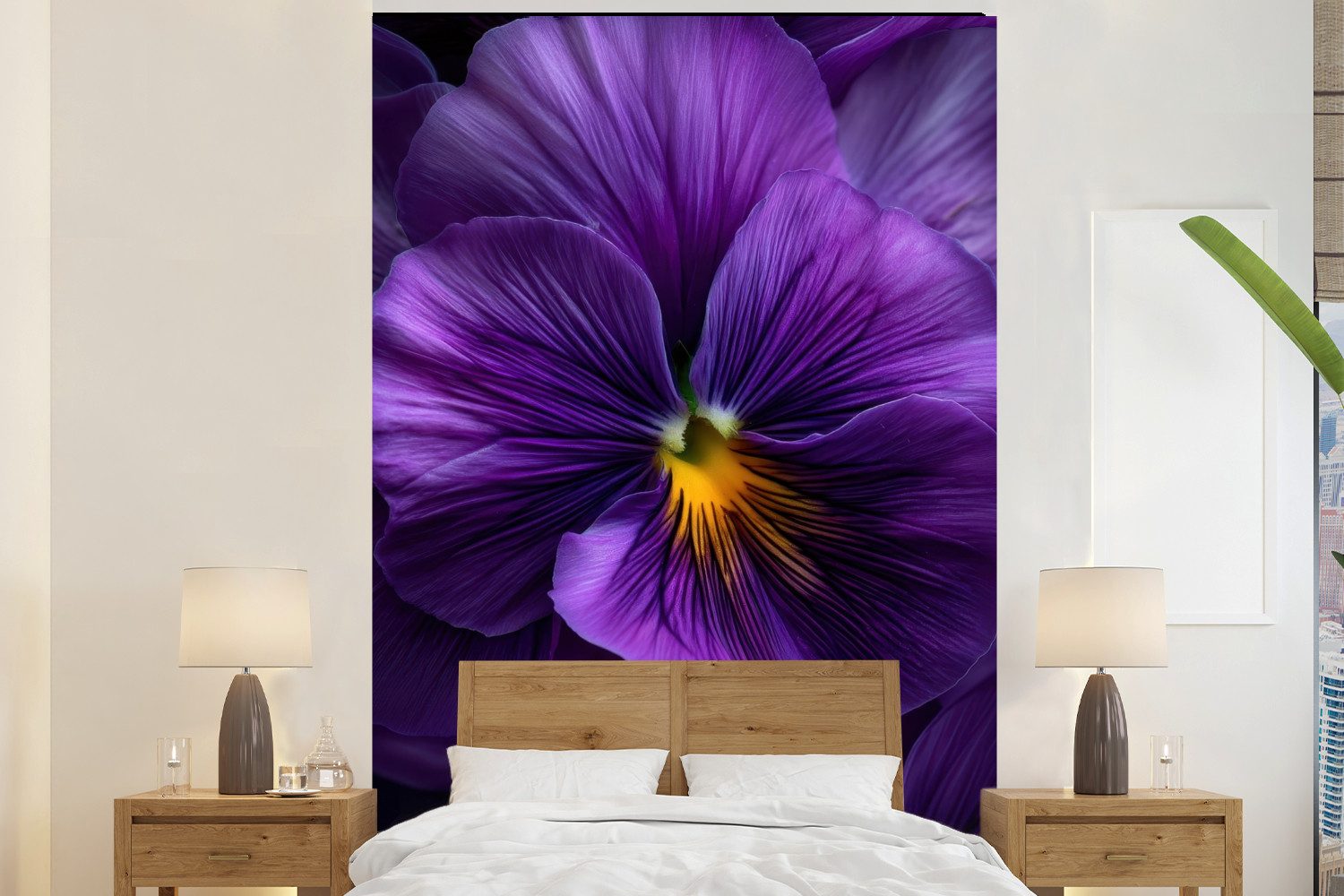 MuchoWow Fototapete Lila - Violine - Tiefe, Matt, bedruckt, Vliestapete für Wohnzimmer Schlafzimmer Küche, Fototapete, 180x280 cm