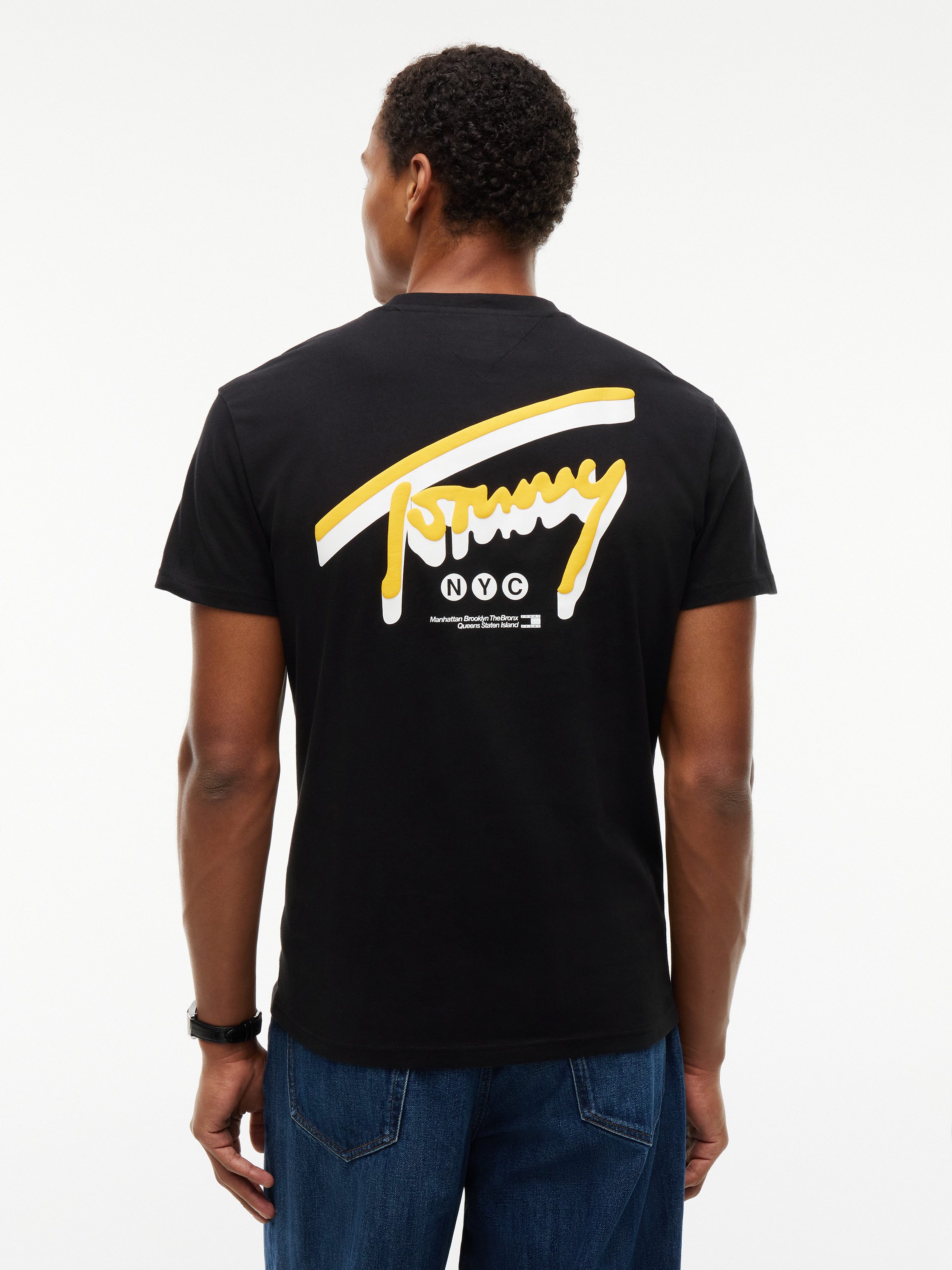 Tommy Jeans T-Shirt REGULAR SIGN BACKPRINT TEE Regular fit mit Markenprint – Bild 3 von 5