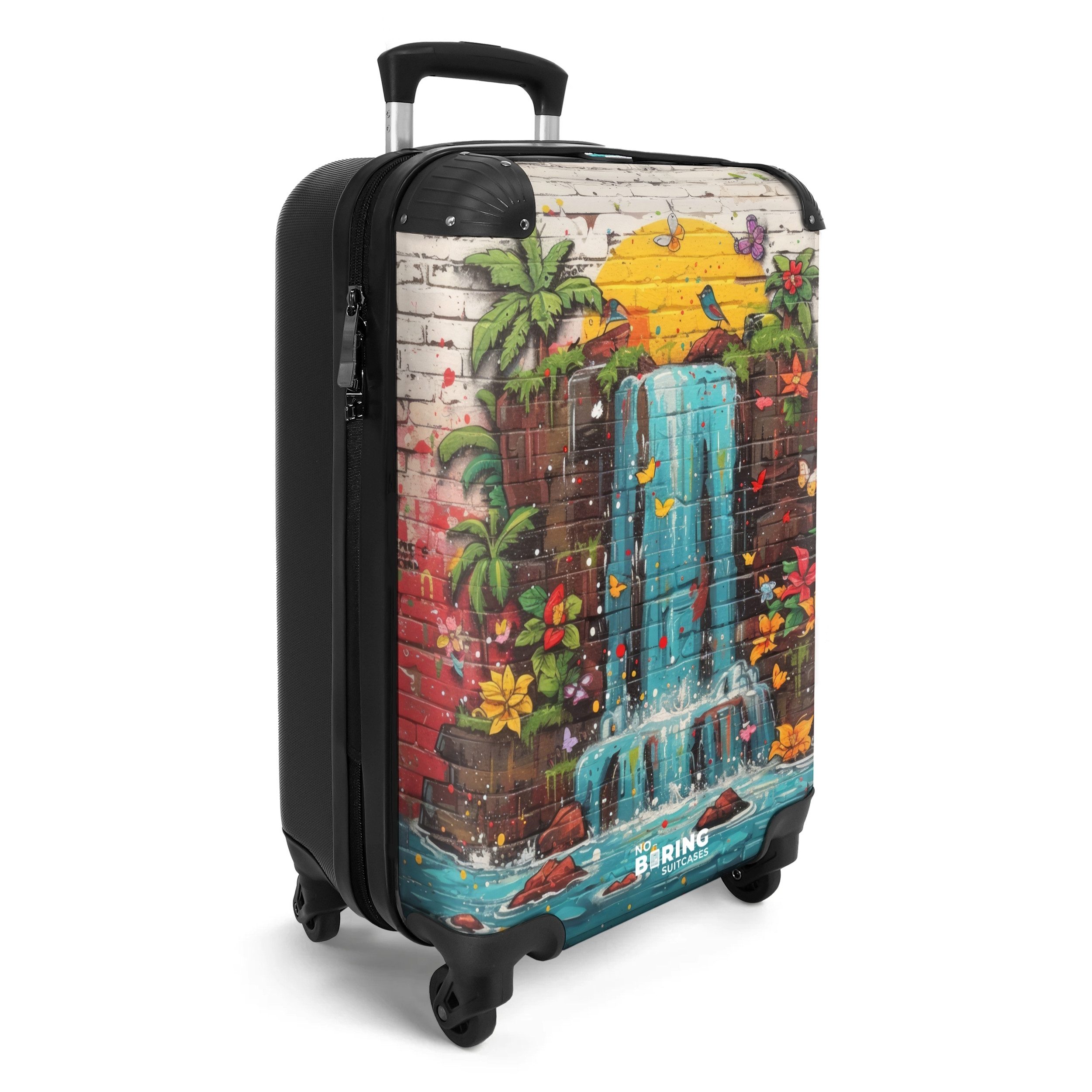 NoBoringSuitcases.com© Hartschalen-Trolley Wasserfall im Graffiti-Stil 55x3 günstig online kaufen