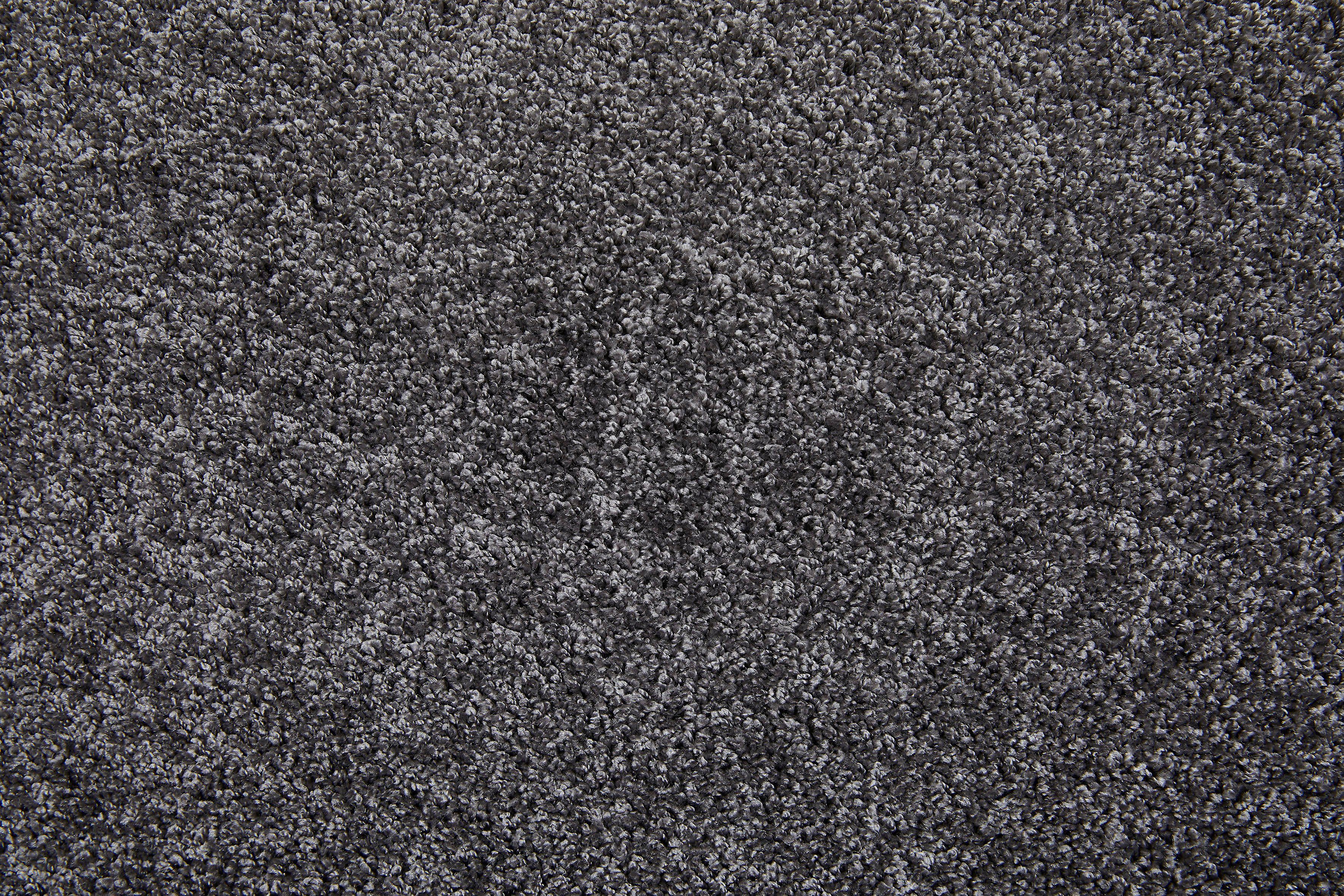 Teppichboden Coupon Velours Uni rechteckig, 400 Portland, pflegeleicht dunkelgrau Breite Andiamo, Farben, mm, cm, 11 Höhe: strapazierfähig