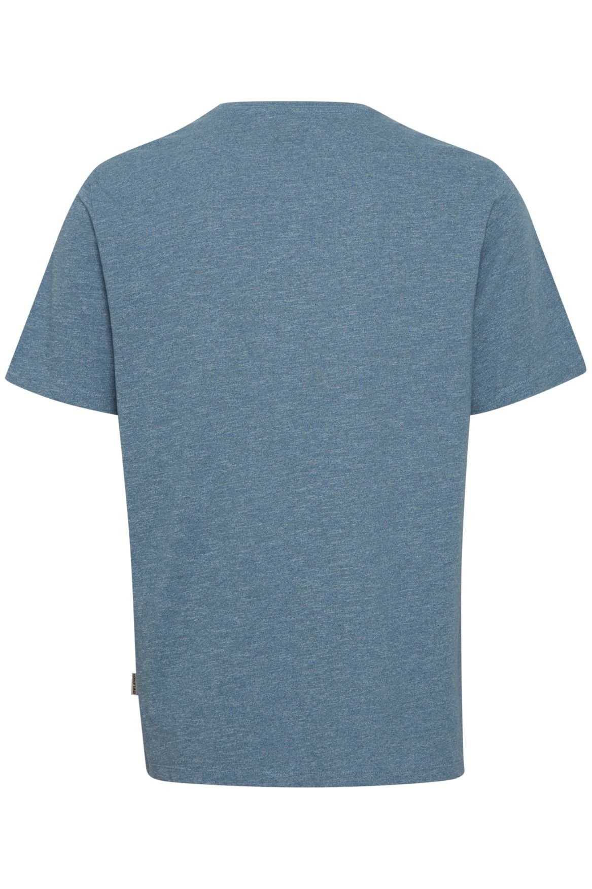 Kurzarm Rundhals Blend BHWilton T-Shirt Blau Shirt in T-Shirt Stretch 5030