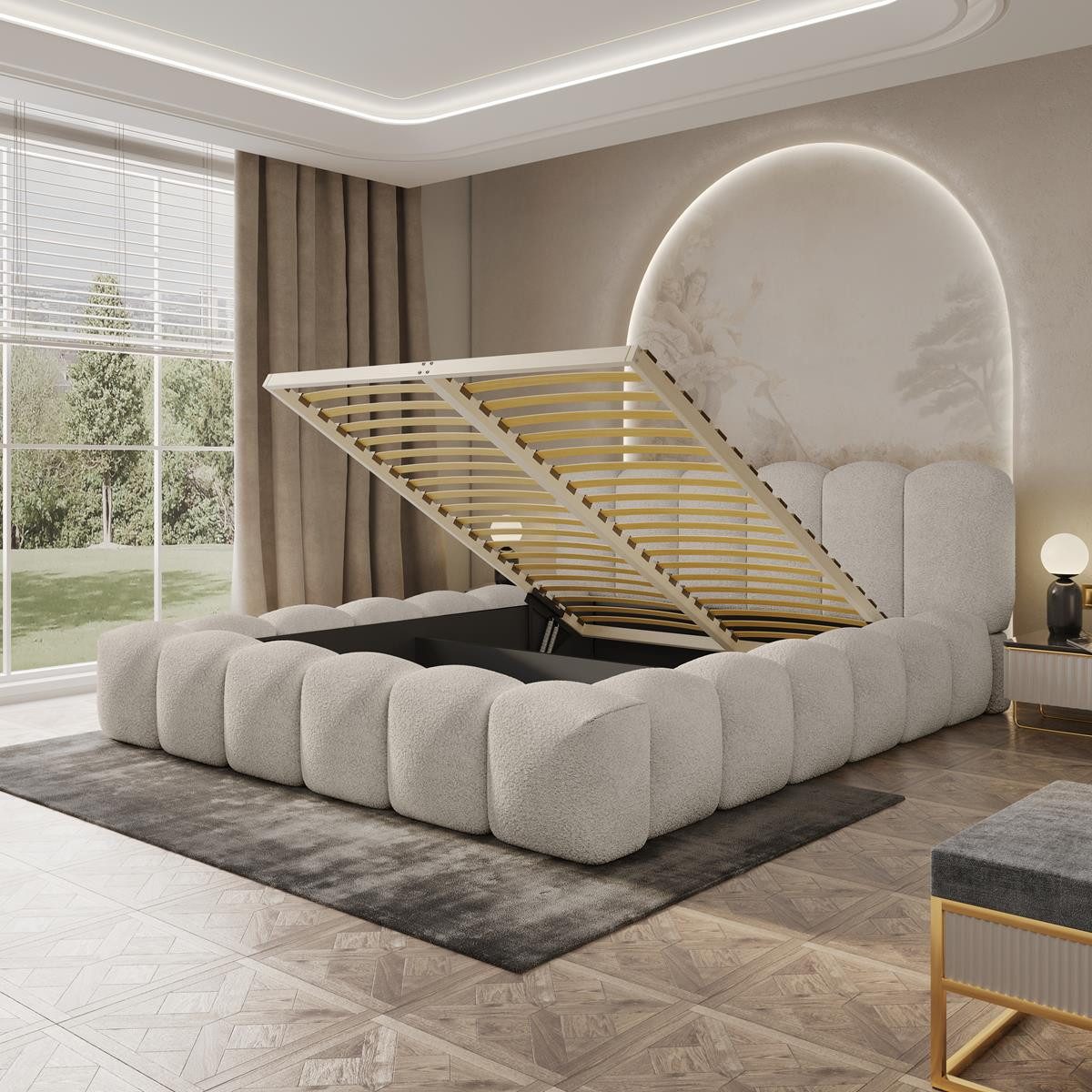 Compleo Polsterbett Designerbett, exklusives Bett, Modern günstig online kaufen