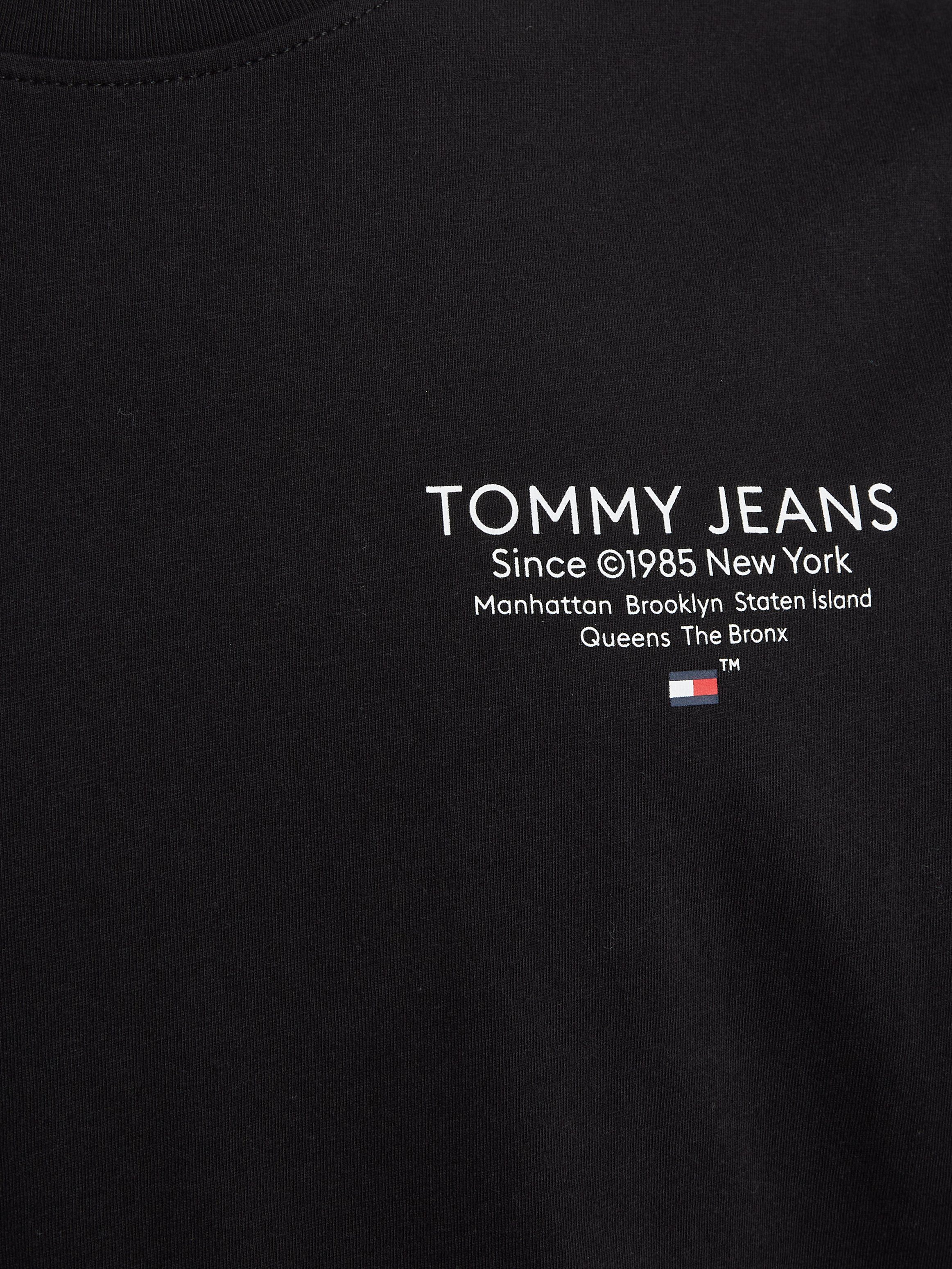 Tommy Jeans T-Shirt TJM SLIM Tommy GRAPHIC Logodruck mit Jeans TEE ESSTNL EXT Black