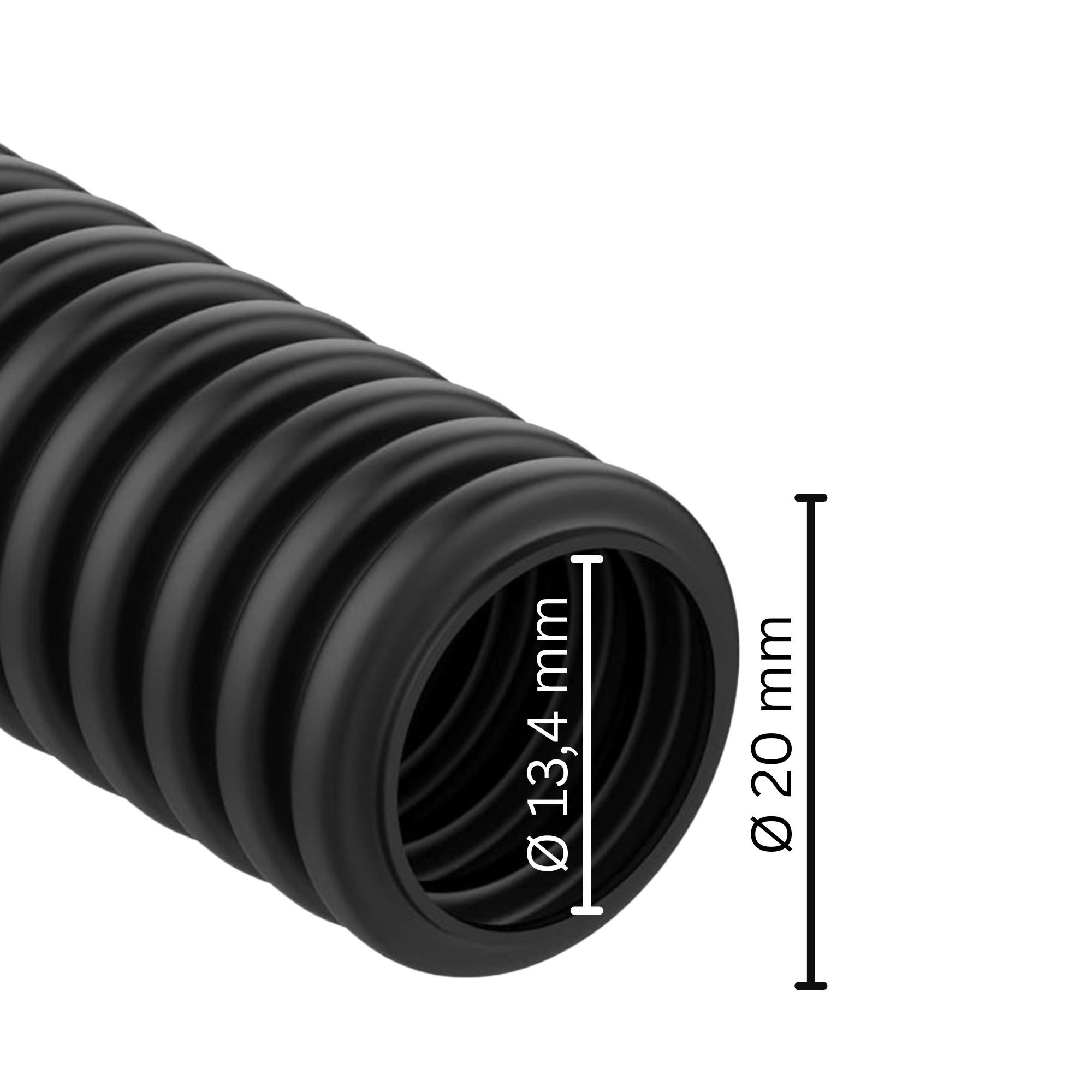 Lancelot® Leerrohr M20 x 25 Meter, 750N, 2J, -5°C / +60°C, schwarz
