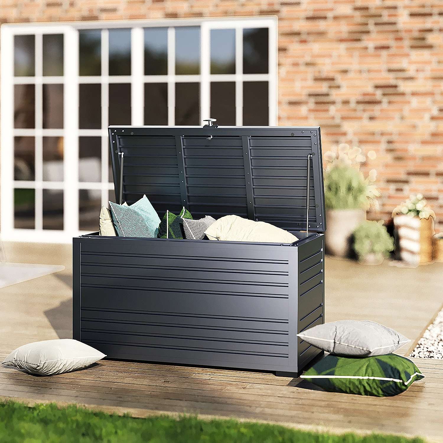 Weide Gartenbox Weide Gartenbox 100% Aluminium 590 L 130 x 74 x 62 cm