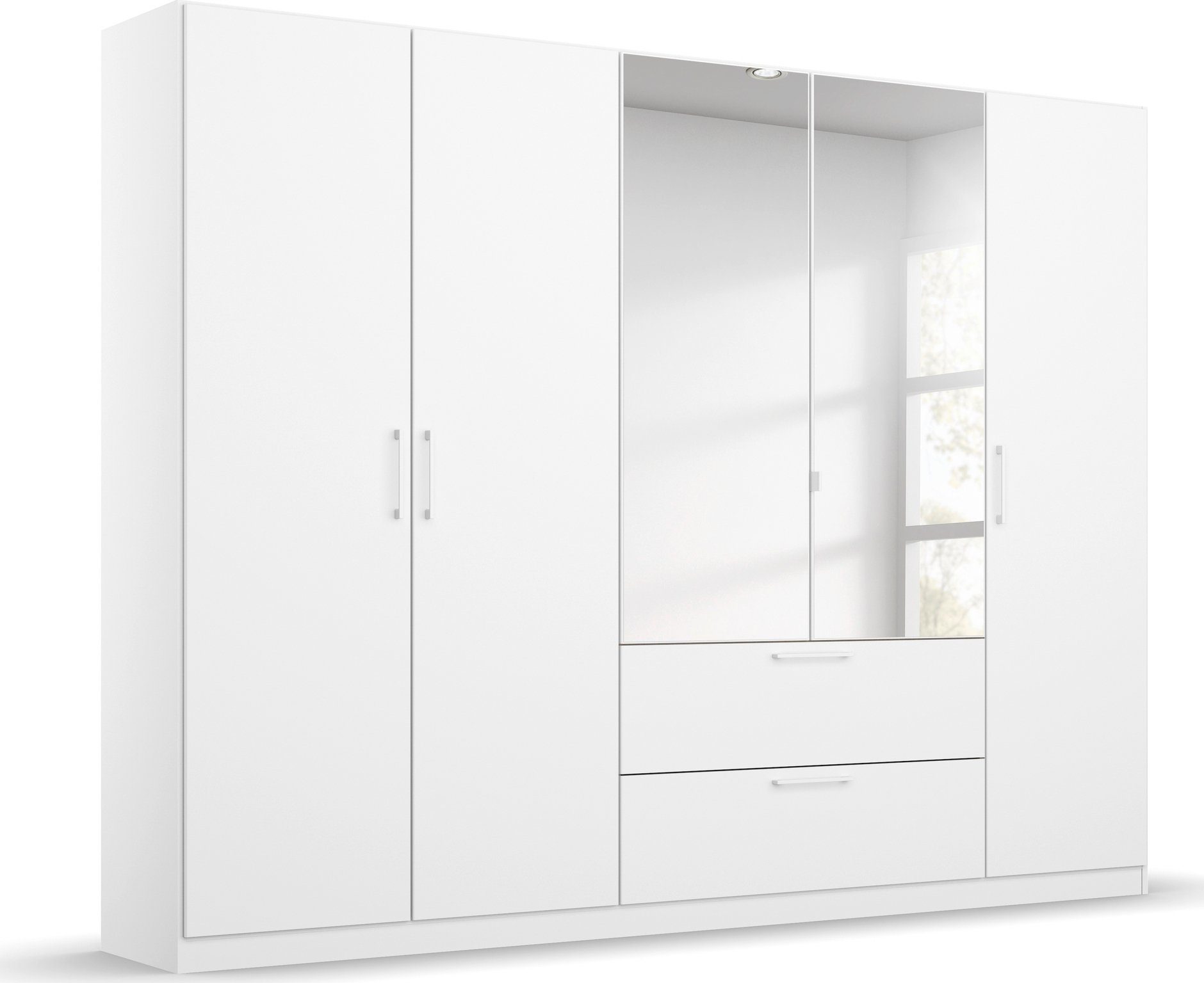 OTTO home Drehtürenschrank Kleiderschrank Schrank Garderobe Wäscheschrank CHALLENGER (Breiten 181/226 cm, Höhen 197/210 cm) mit Spiegeltüren und geräumigen Schubladen MADE IN GERMANY