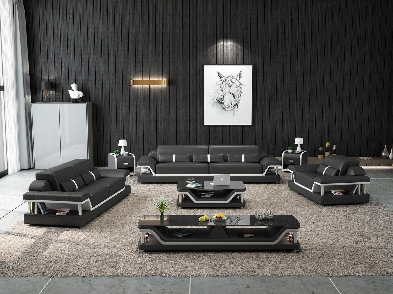 JVmoebel Wohnzimmer-Set, Sofagarnitur 3 2 1 Sitzer Sofa Sitz Couch Polster Garnitur Moderne | Wohnwände