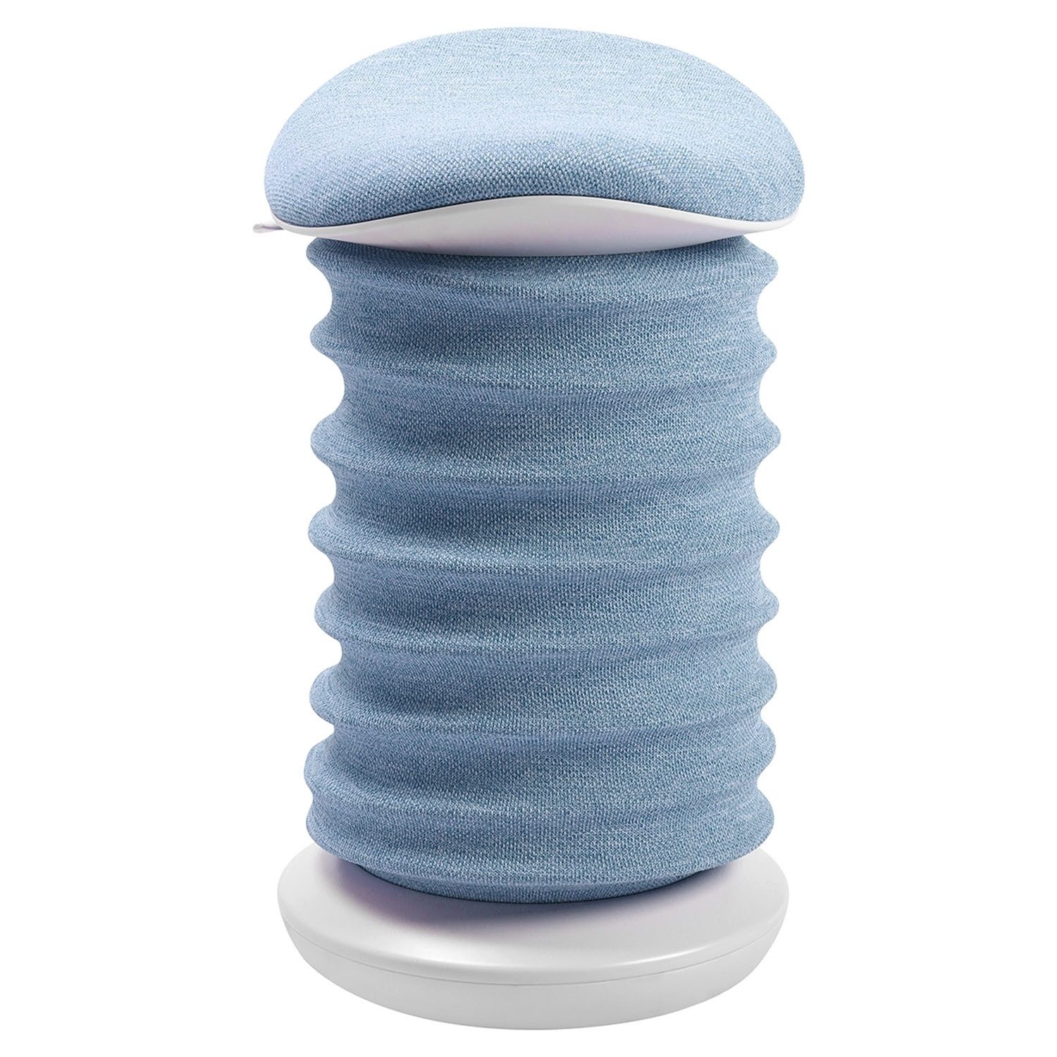 TOPSTAR Sitzhocker SITNESS 4D, Blau, Weiß, Polyester, Ø 36 x H 64 cm, Höhenverstellbar, mit Federmechanik, Ergonomisch