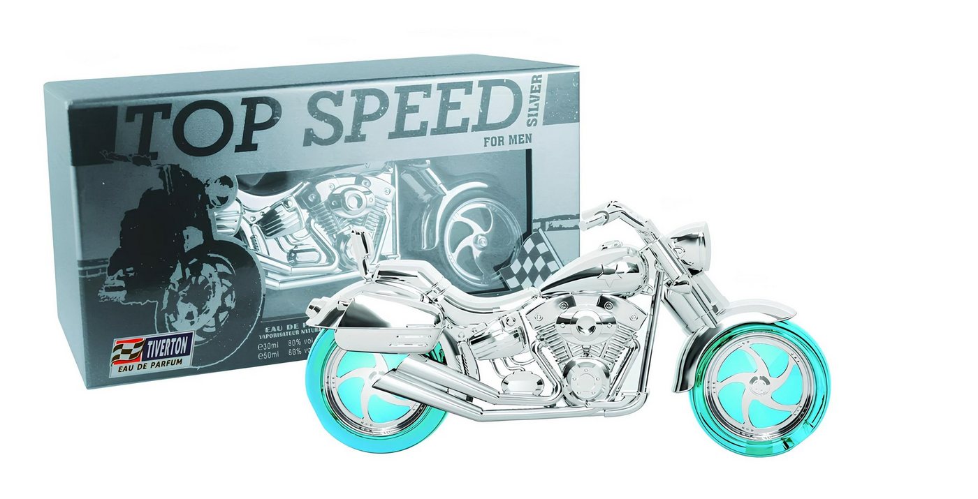 Tiverton Eau de Toilette Herren Parfüm » Motorrad 30 ml + 50 ml in 2 Duftnoten, 1-tlg., » Eau de Toilette » Tiverton Top Speed Silber