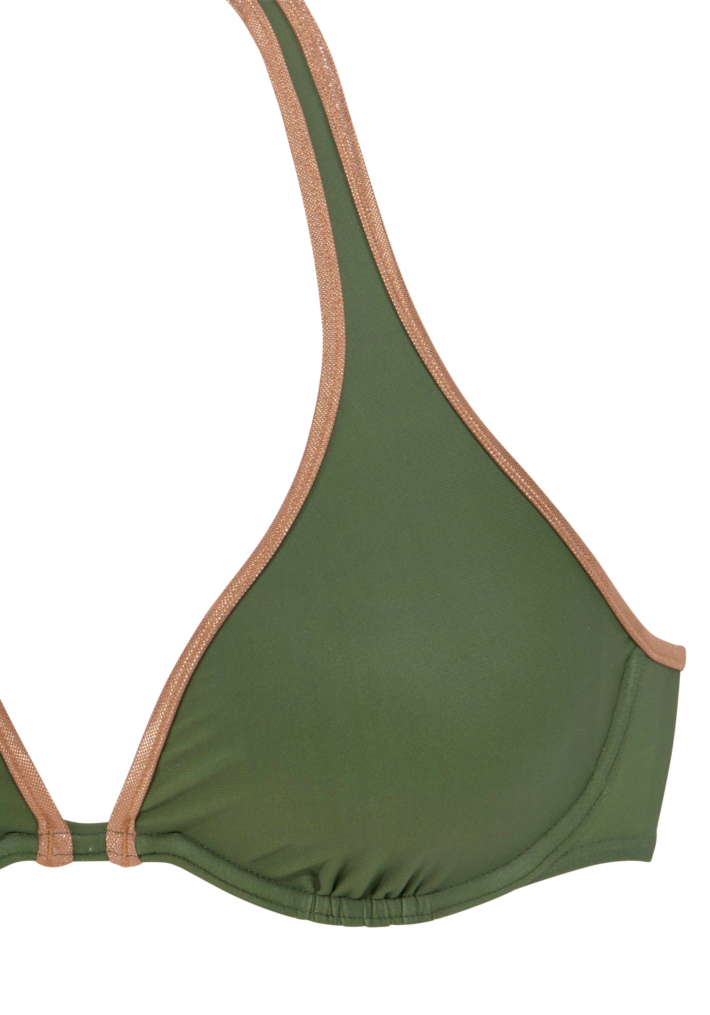 Bruno Banani Bügel-Bikini-Top Milano, mit kupferfarbener Paspel