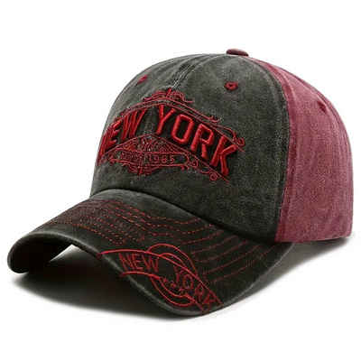 Sporty Baseball Cap New York Classic Vintage Retro Baseballcap mit Belüftungslöchern