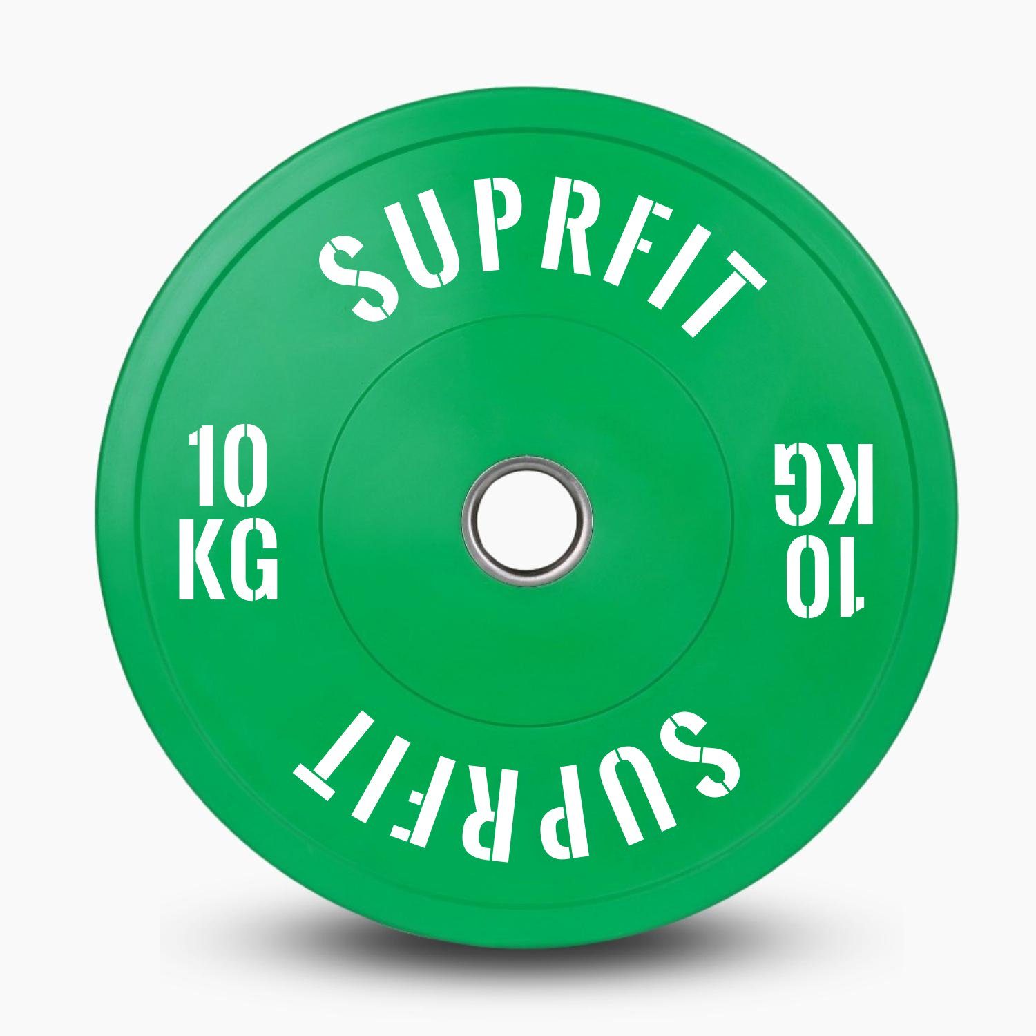 SF SUPRFIT Hantelscheiben Colored Bumper Plate White Logo (einzeln) Grün