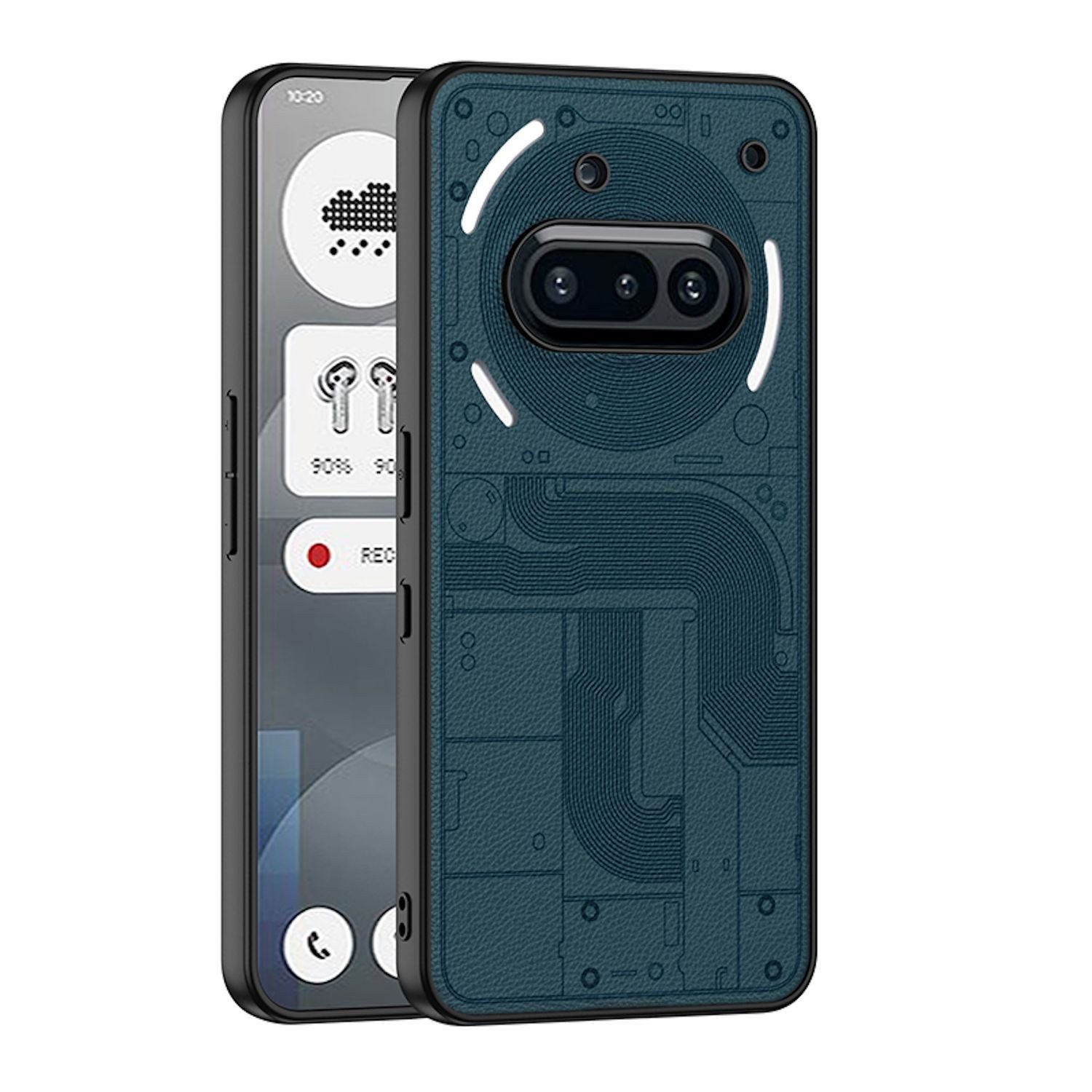 Wigento Handyhülle Für Nothing Phone 3a GKK Skin Feel Kunstleder / TPU Schutz Hülle Grün, Skin Feel Kunstleder Hülle