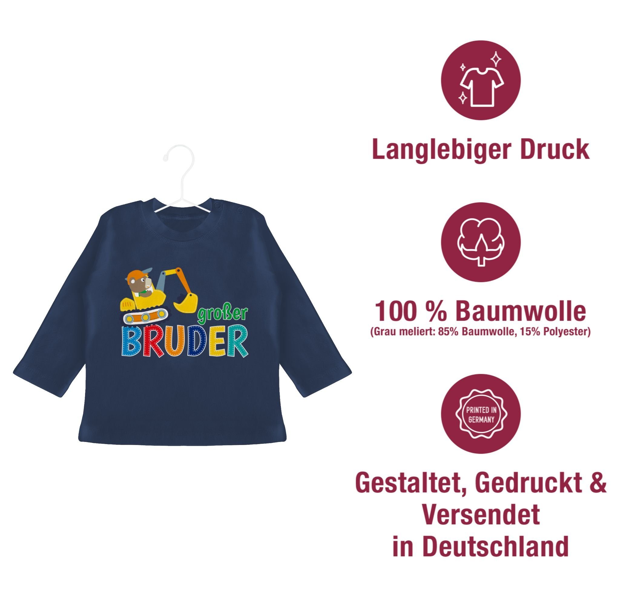 Shirtracer T-Shirt Großer Bruder Bagger I Großer Bruder Geschenk Grosser Bruder Großer Bruder