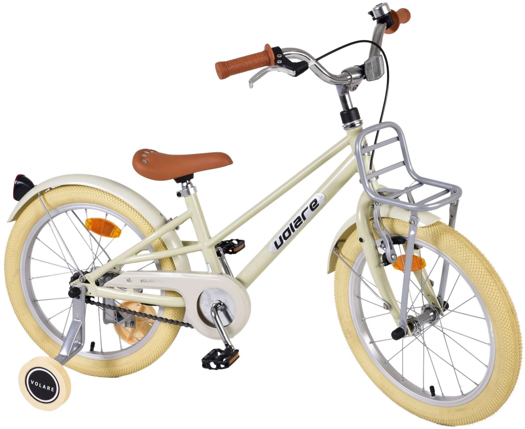 TPFSports Kinderfahrrad Volare Melody 18 Zoll mit Rücktritt + Handbremse, 1 Gang, (Mädchen Fahrrad - Rutschfeste Sicherheitsgriffe), Kinder Fahrrad 18 Zoll mit Ständer Laufrad Mädchen Kinderrad