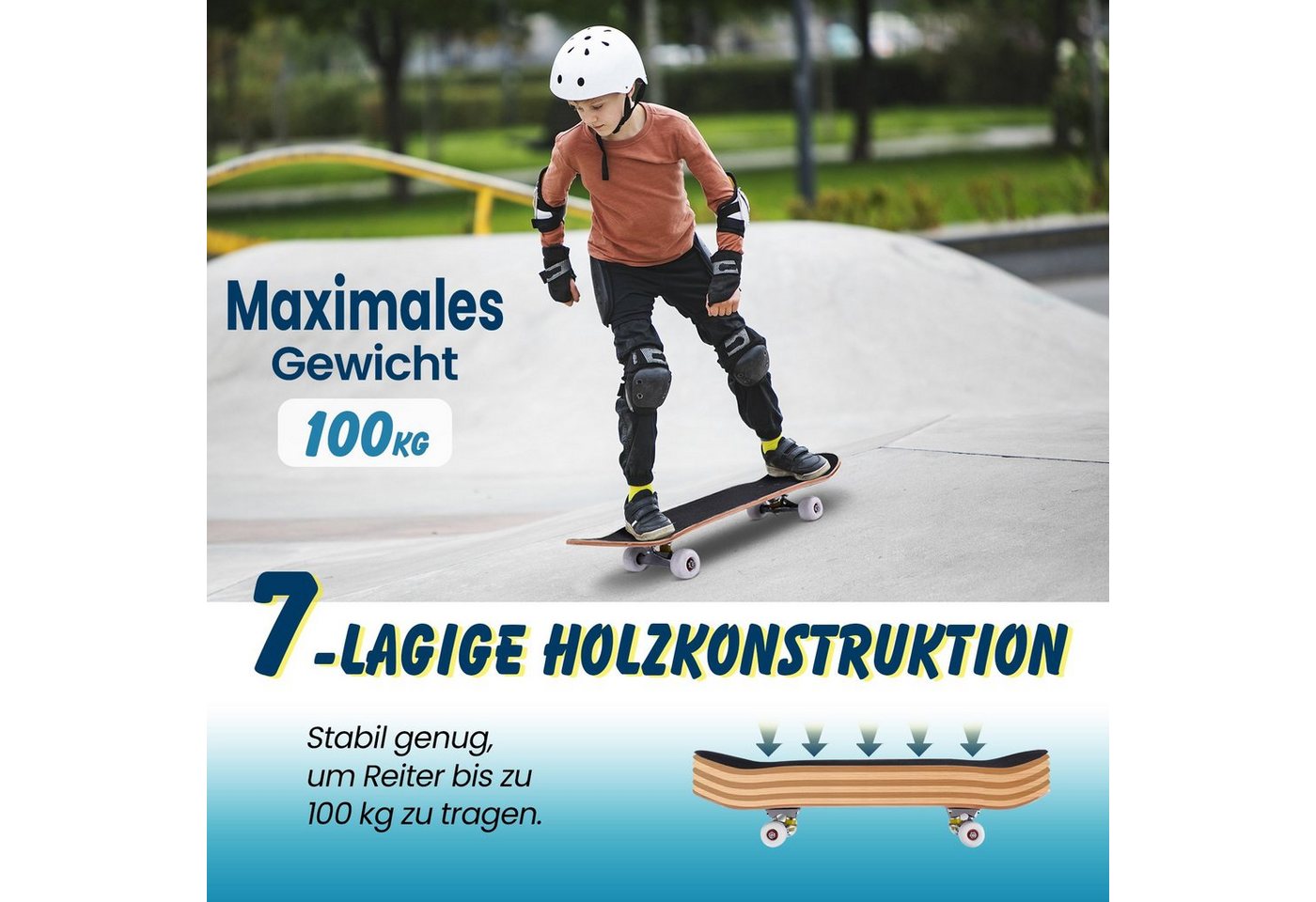 Thumbnail - COSTWAY Skateboard Skateboard