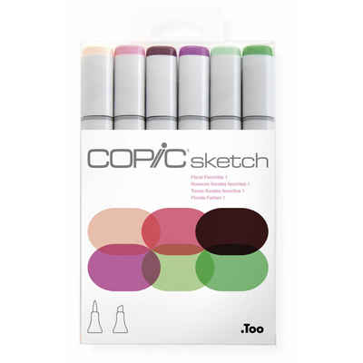 COPIC Marker Sketch Marker Set - Florale Farben 1 - 6 Stk., (6-tlg)
