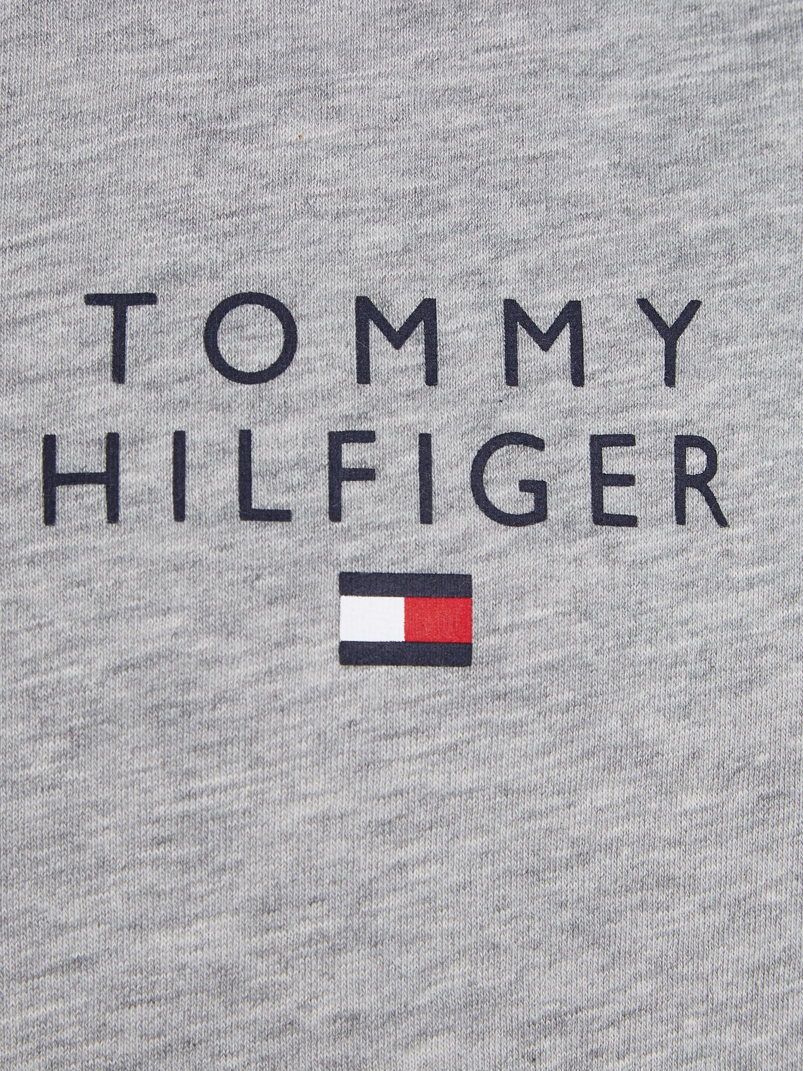 Hilfiger Markenlogo-Druck mit T-Shirt Hilfiger SS Underwear LOGO Tommy CN Light-Grey-Heather TEE Tommy