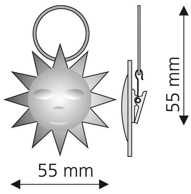 Liedeco Gardinenring Sonne, Gardinenstangen, (Packung, 4-St., günstig online kaufen