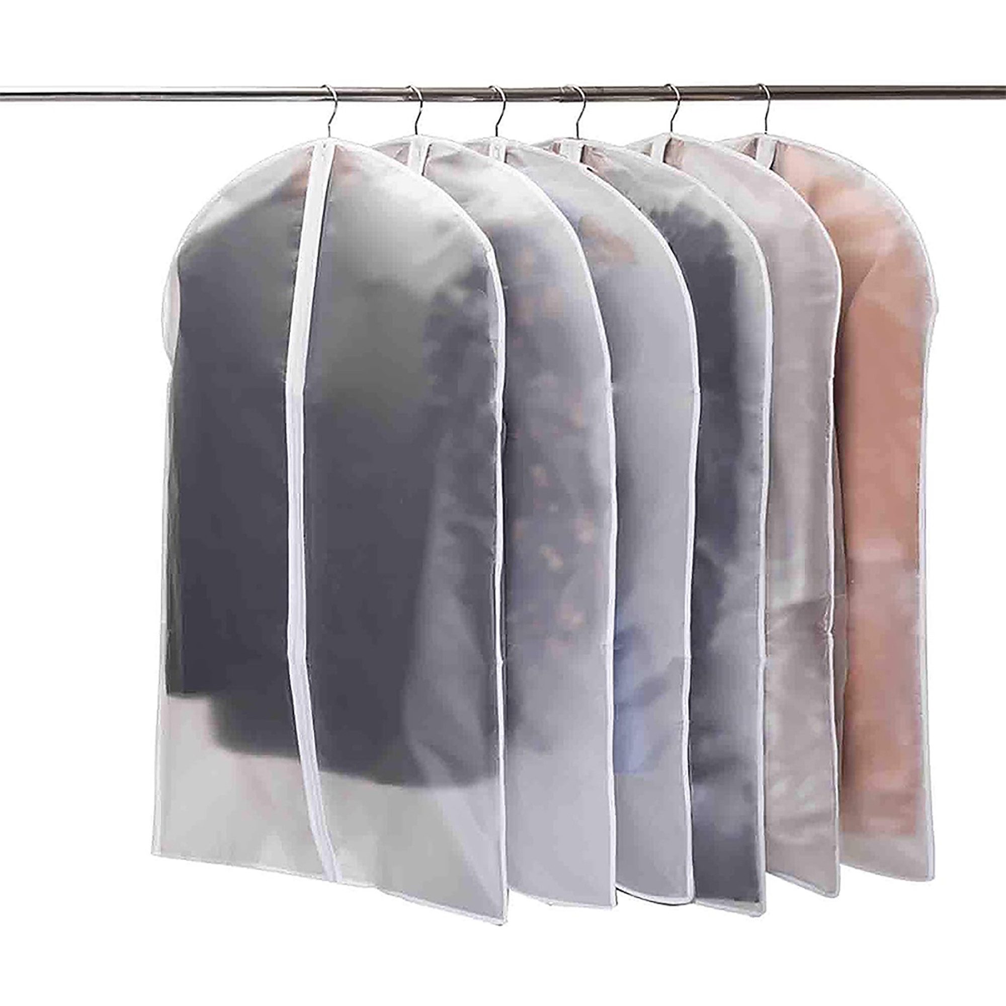 Mrichbez Kleidersack Kleidersack Anzug 6 Stück Hochwertiger Kleidersäcke (1 St., für Anzüge Kleider Mäntel Sakkos Hemden Abendkleider Anzugsack) Transparent 60x100 cm Atmungsaktiver Stoff