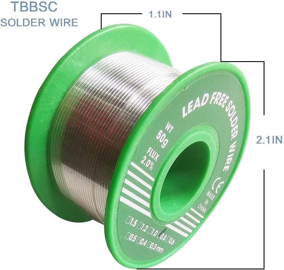 FELIXLEO Lötkolben Lötzinn 0.8mm, Lötzinn mit Flussmittel 50g, Lötzinn Bleifrei – Bild 2 von 5