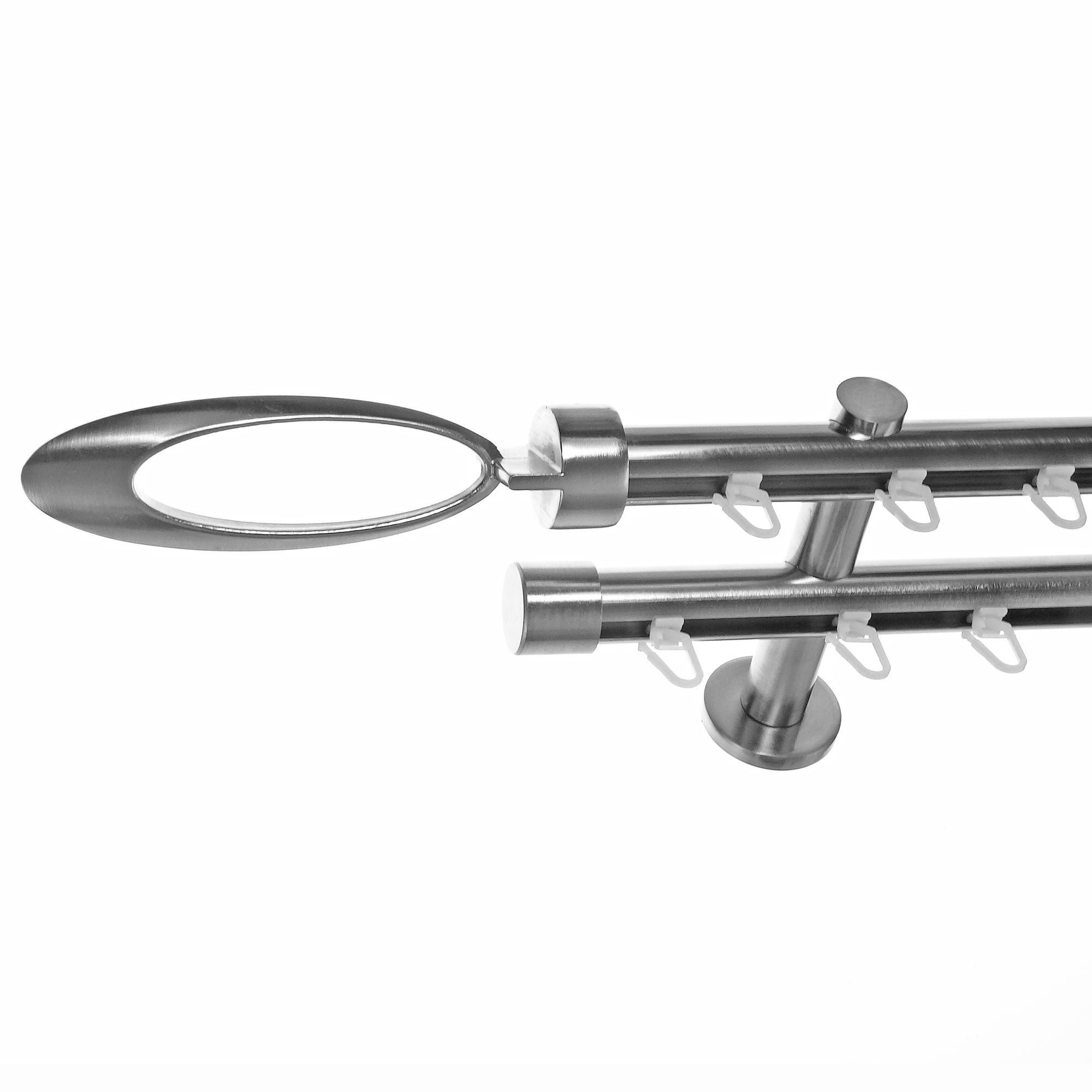 BASIT Gardinenstange Innenlauf Edelstahloptik 20mm mit günstig online kaufen
