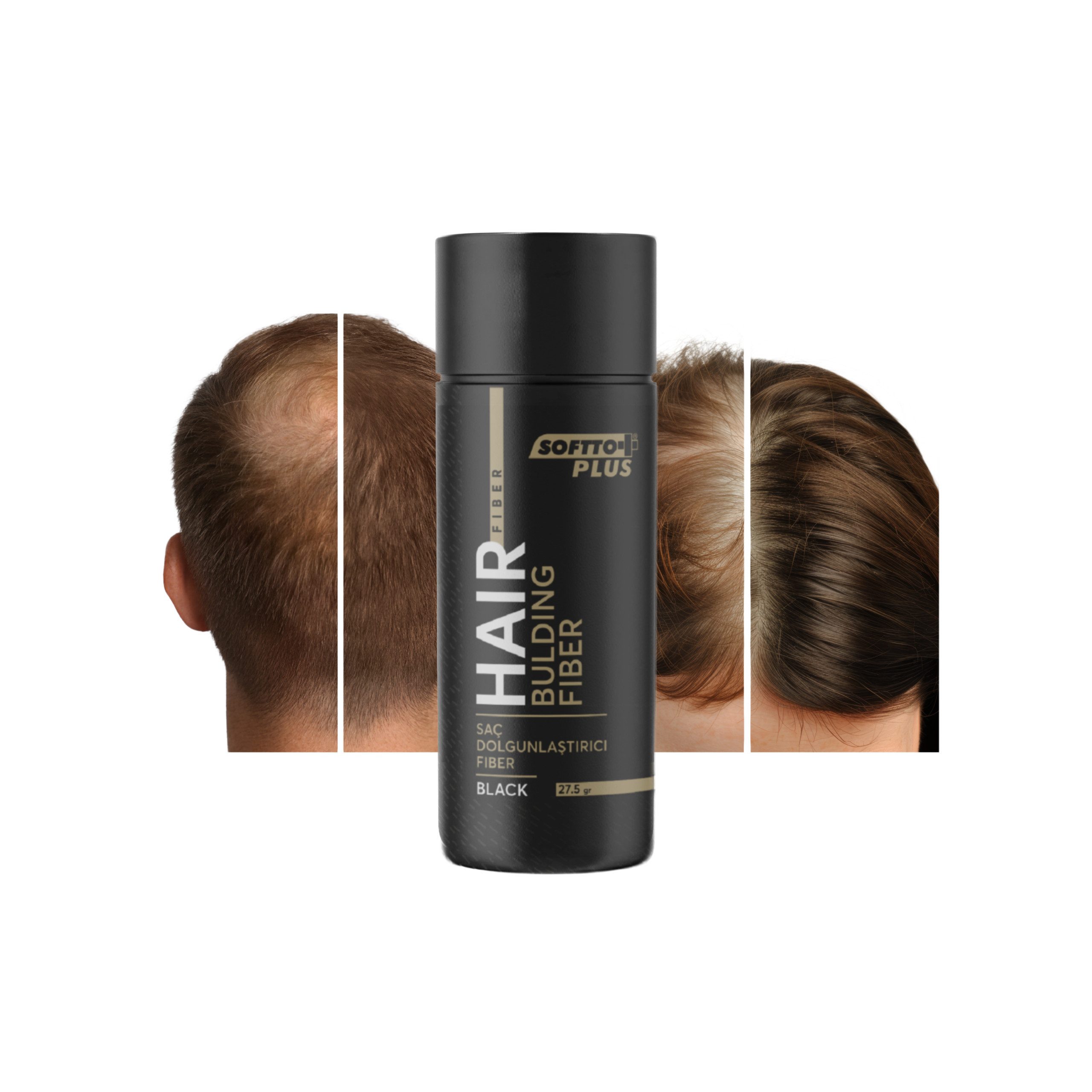 Softto Plus Haarpuder Softto+Plus Haarpuder - 27,5g für dichter wirkende Haare schwarz