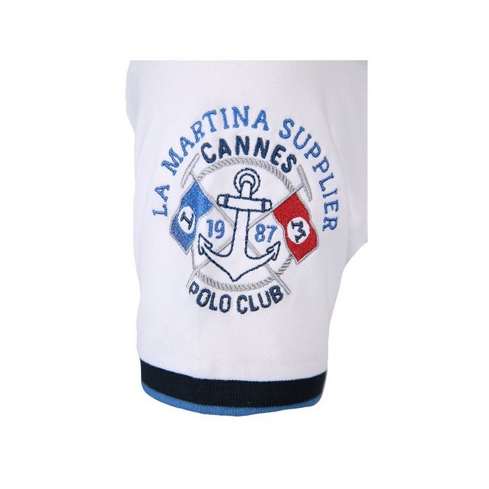 La Martina Poloshirt weiß regular fit (1-tlg) BB7206
