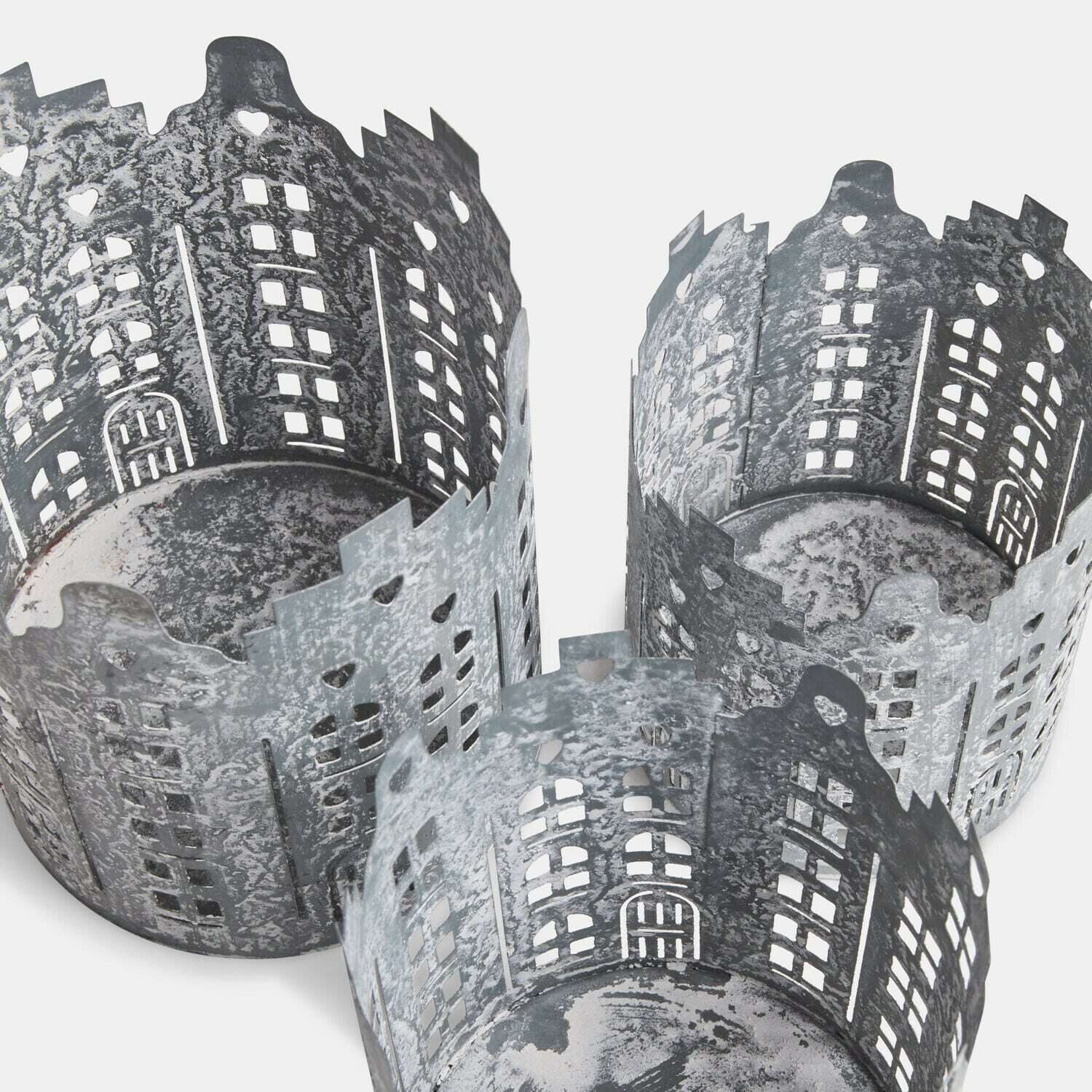Mirabeau Weihnachtsfigur Kerzenhalter 3er Set Jørnvik antikgrau (3er Set, 3er Set) – Bild 5 von 5