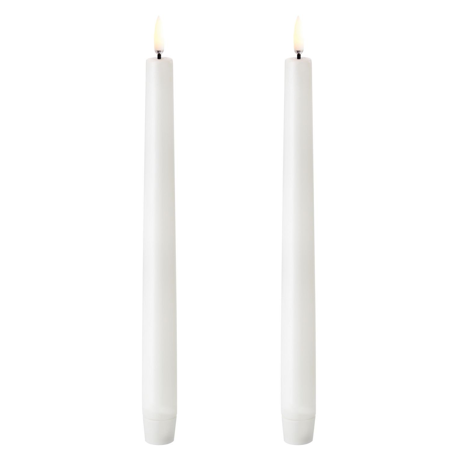 LED-Kerze Stabkerze Nordic White Smooth 25,5 cm