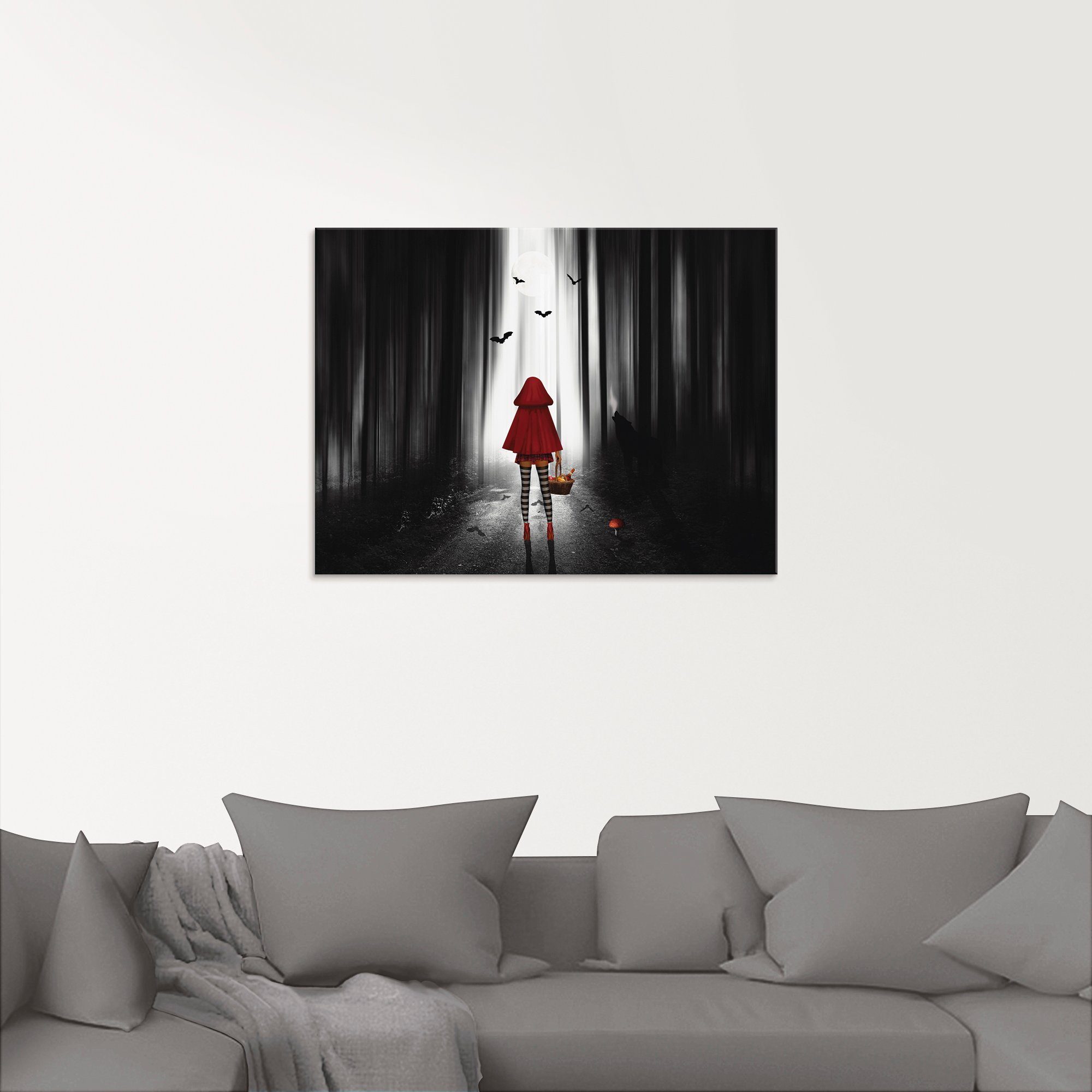 Artland Glasbild »Das Rotkäppchen auf High Heels«, Dark Fantasy (1 Stück)-kaufen
