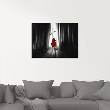 Artland Glasbild Das Rotkäppchen auf High Heels, Dark Fantasy (1 St), in verschiedenen Größen