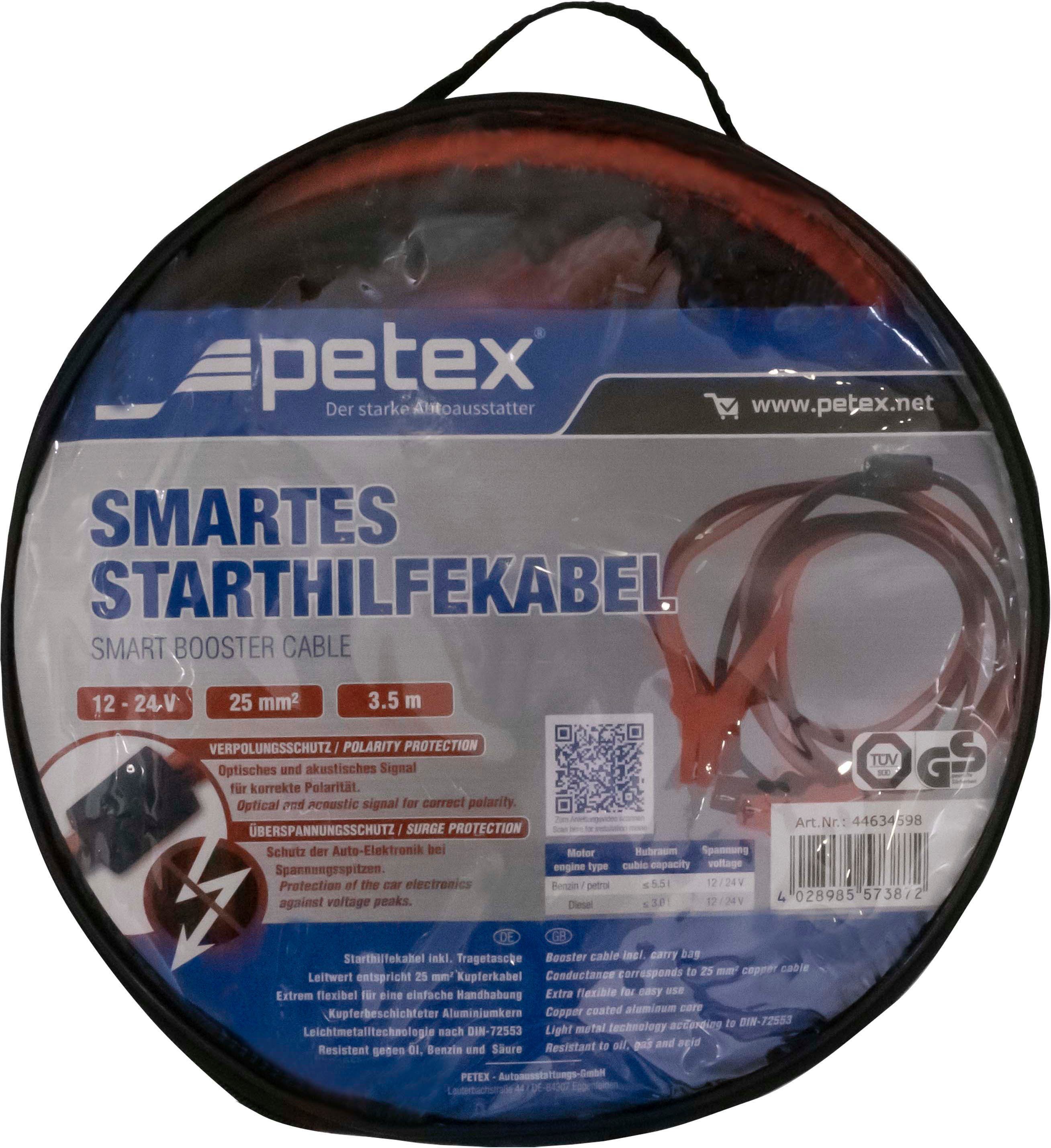 Petex Starthilfekabel, Volt 12 25 mm², 24 cm), Nennspannung: (350 